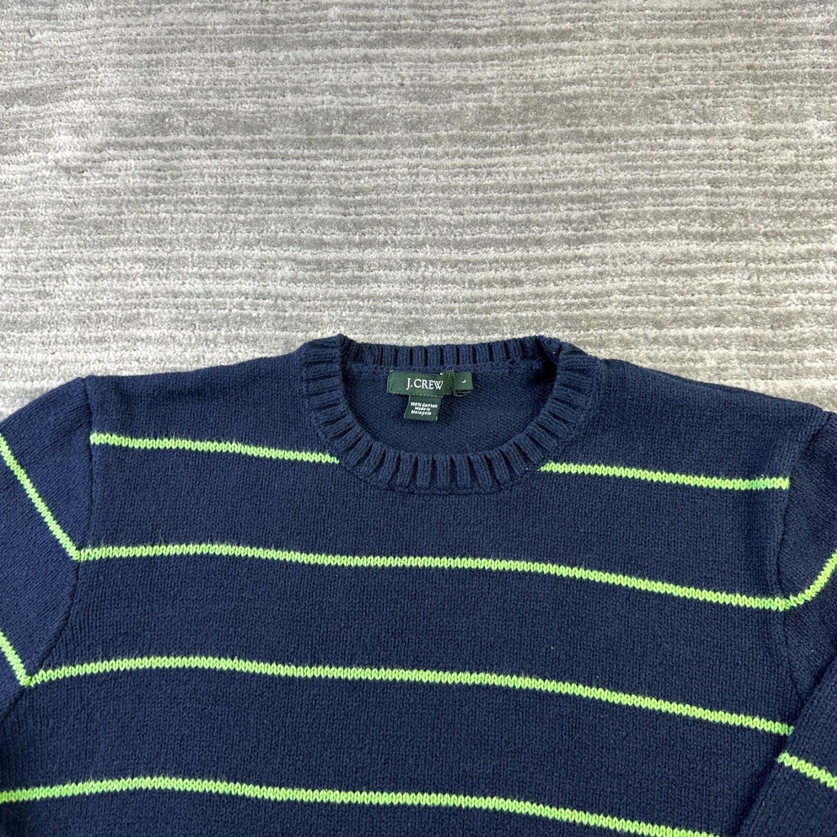J.Crew J.CREW Sweater Mens Large Blue Knit Crewneck Pullover Adult L Cotton Knit Pullover Crew Neck Vintage? No (but skip) Size US L / EU 52-54 / 3 - 3 Thumbnail