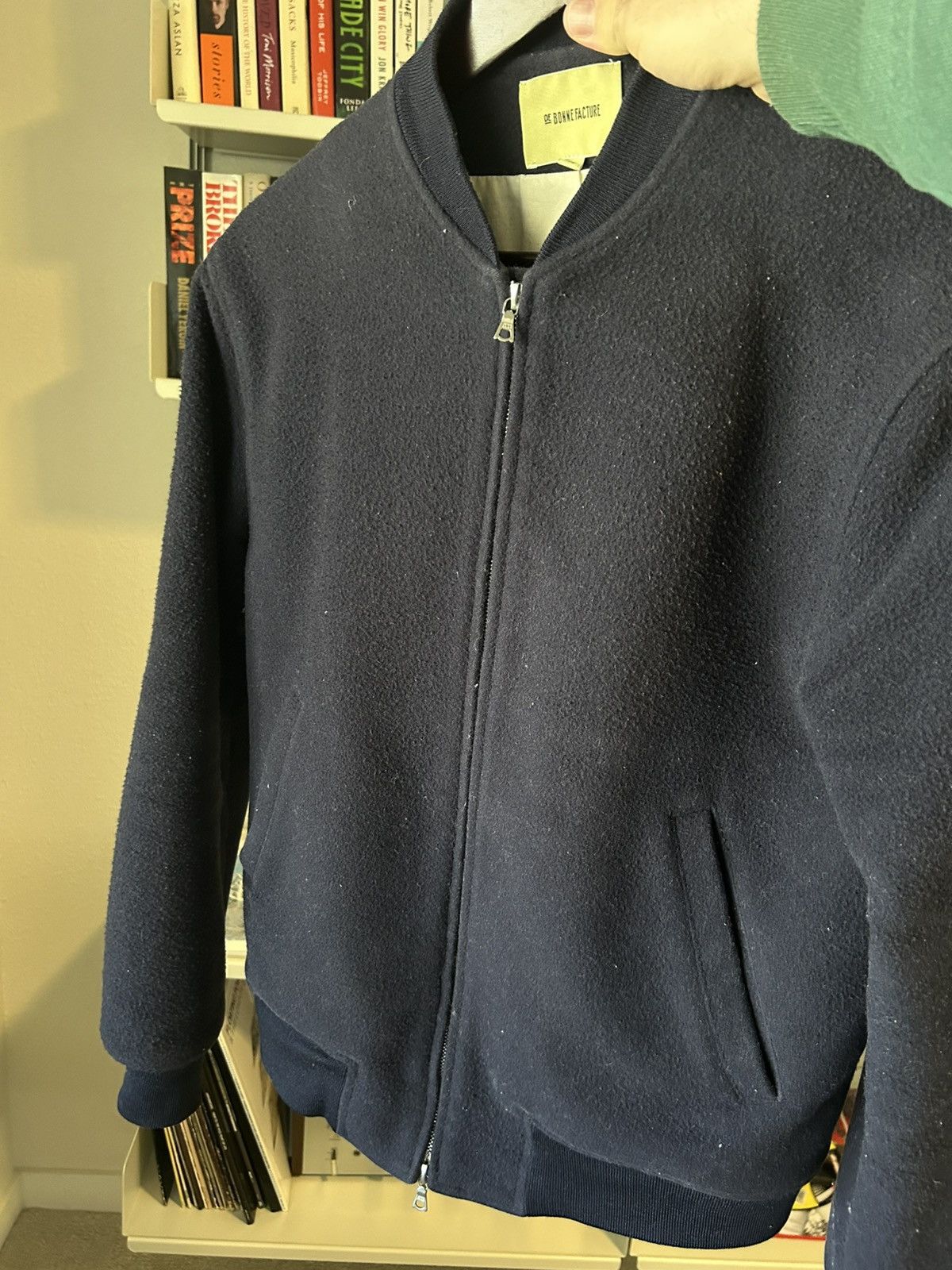 De Bonne Facture De Bonne Facture Navy Wool Bomber Size US M / EU 48-50 / 2 - 1 Thumbnail