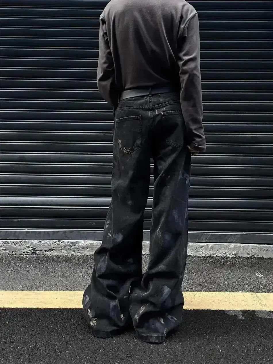 Japanese Brand Graffiti hole patchwork jeans Size US 32 / EU 48 - 4 Thumbnail