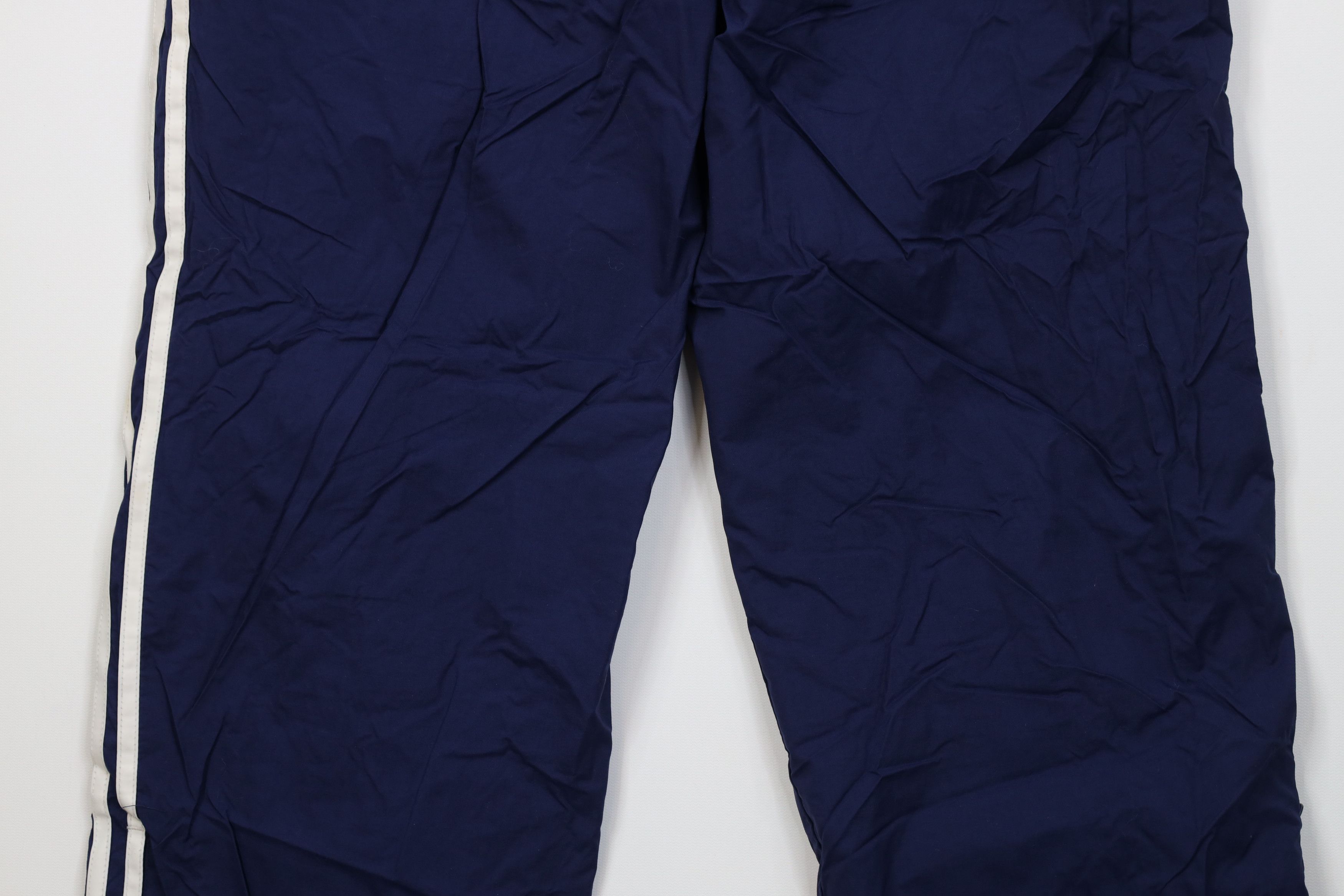 Adidas Vintage 90s Adidas Striped Wide Leg Windbreaker Pants Blue Size US 34 / EU 50 - 14 Thumbnail