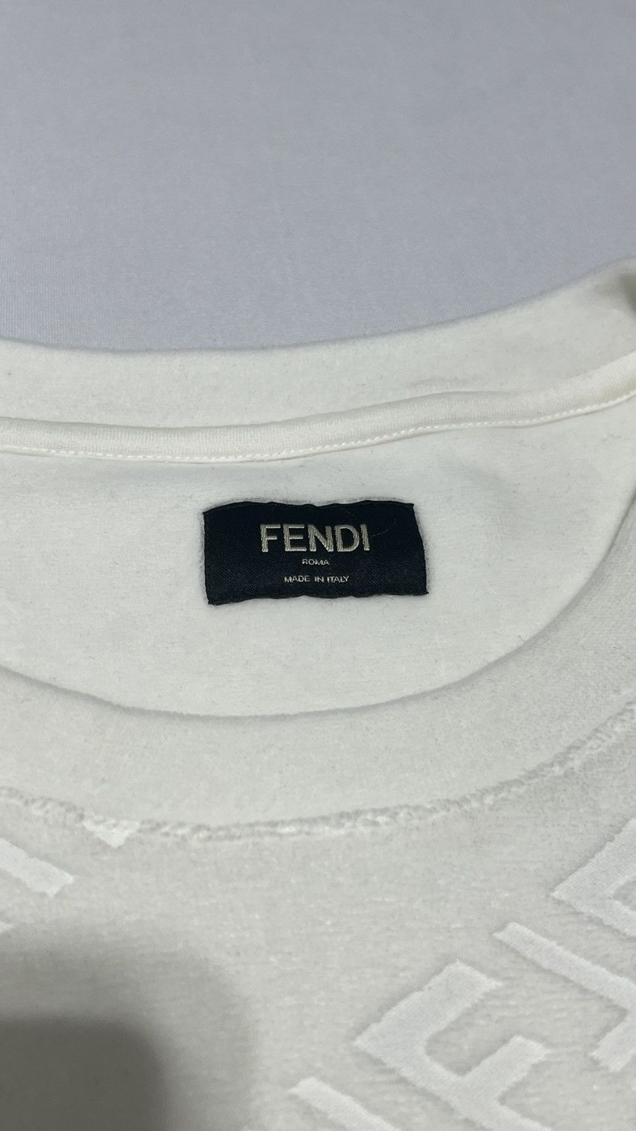 Fendi Fendi Monogram Towel White Tee Size US L / EU 52-54 / 3 - 4 Thumbnail