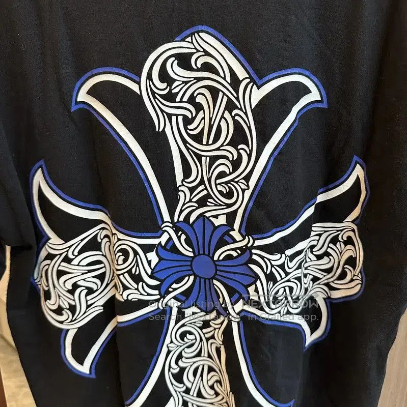 Chrome Hearts Black Cotton T-Shirt for Summer .