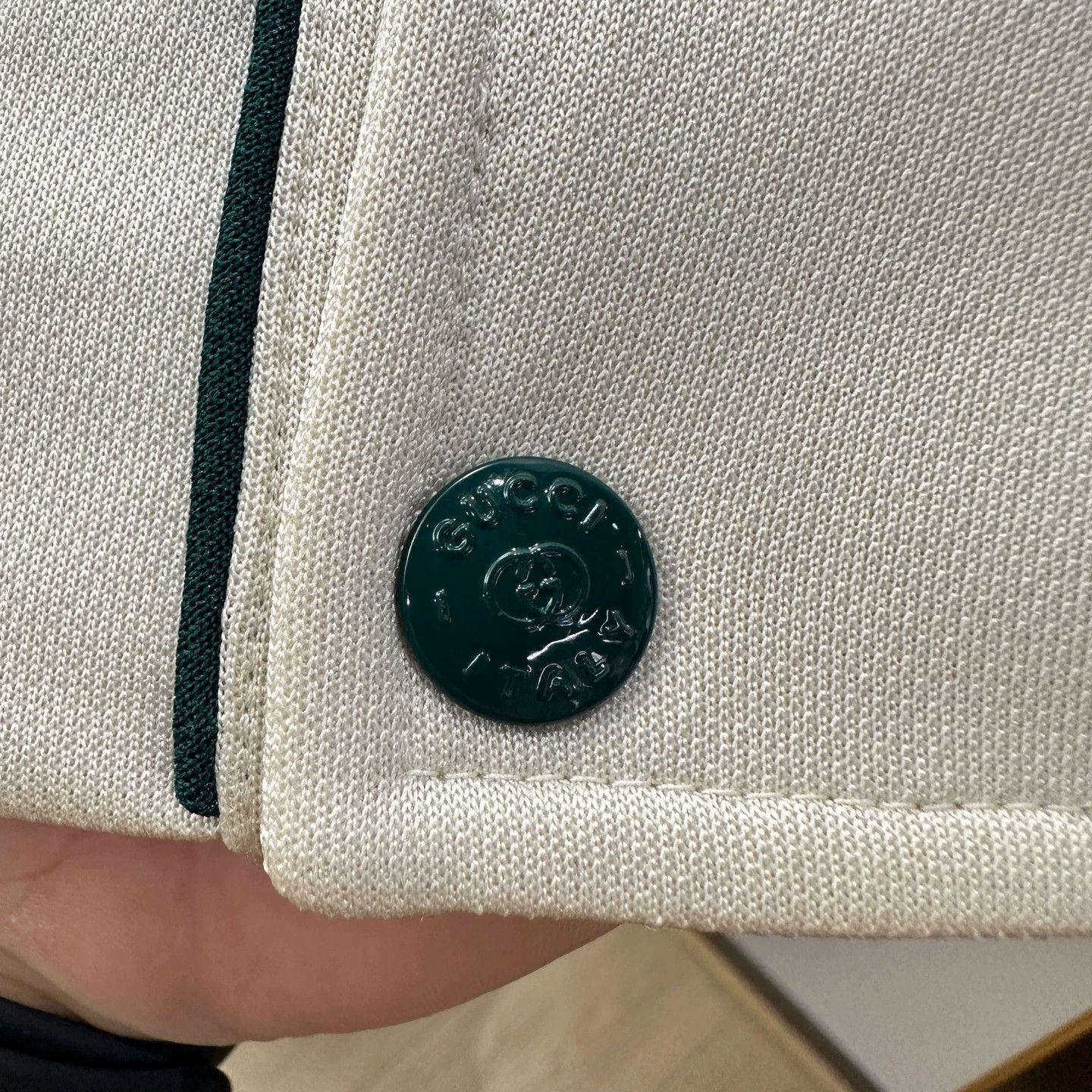 Gucci Gucci White Green GG Hoodie S Polyester Size US S / EU 44-46 / 1 - 7 Thumbnail