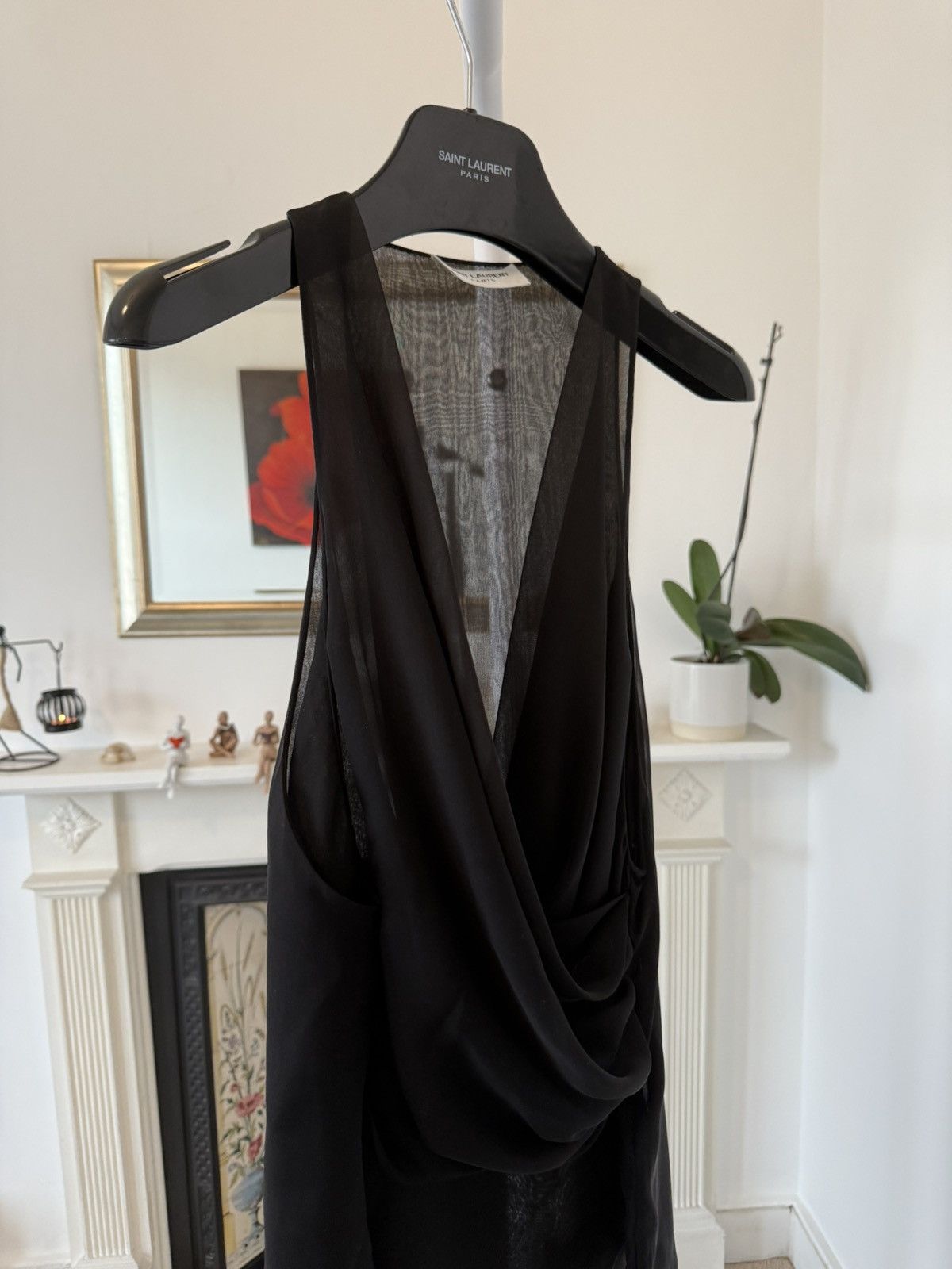 Saint Laurent Paris SS24 Saint Laurent Crossover Tank in Silk Muslin Size US XS / EU 42 / 0 - 7 Thumbnail