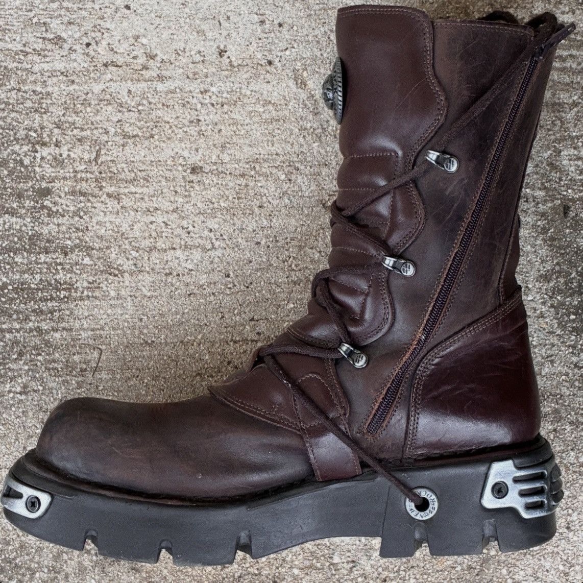 New Rock New Rock Brown High Boots Size US 12 / EU 45 - 3 Thumbnail