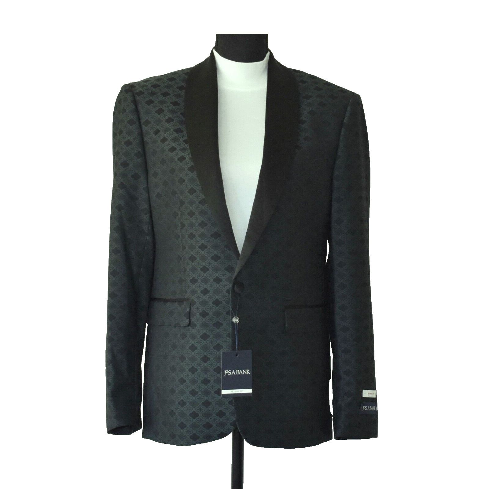 Jos. A. Bank NWT JOS A BANK Satin Shawl Lapel Skinny Fit Blazer 38S $199 Size 38S - 1 Thumbnail