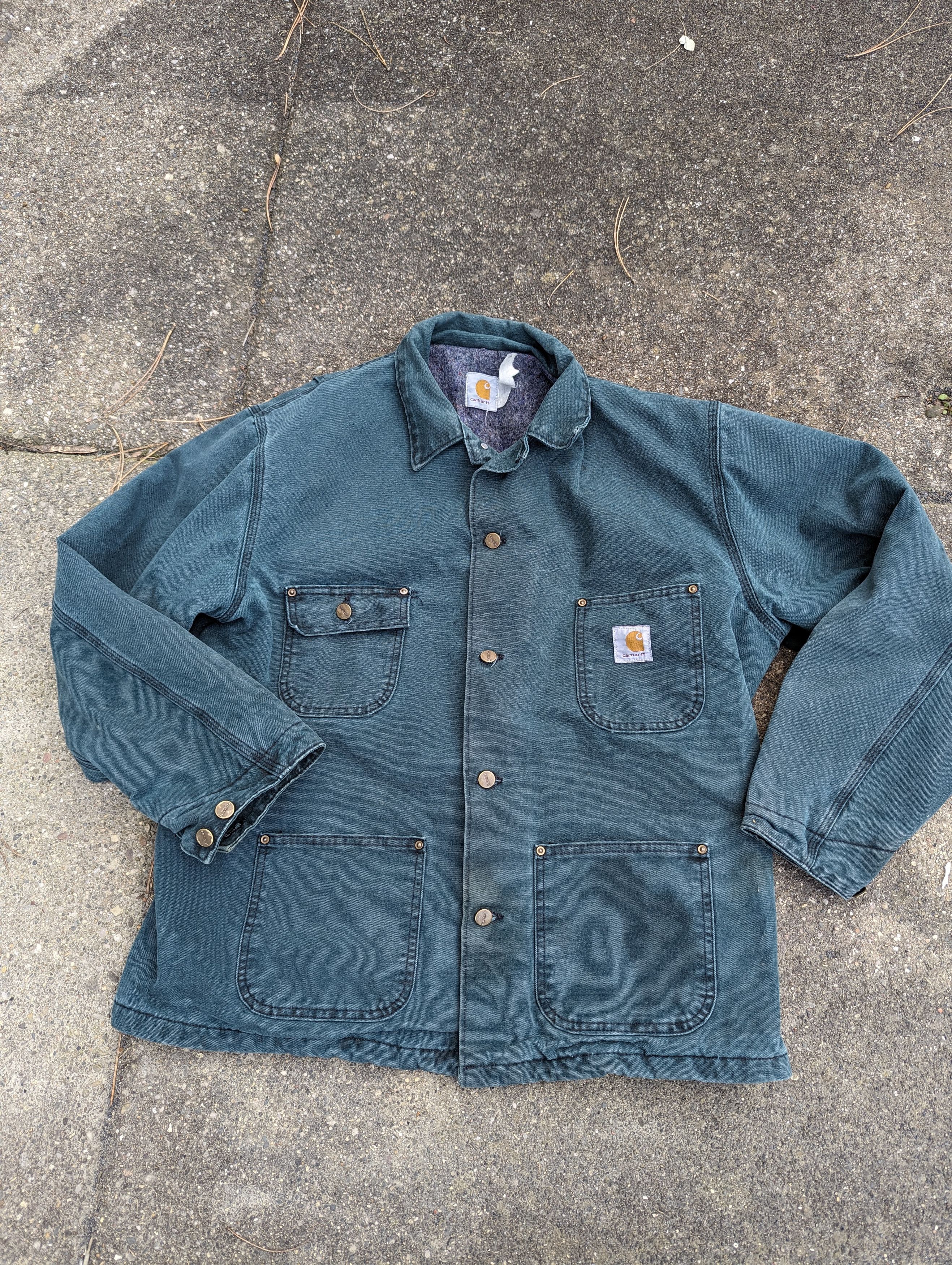 image of Vintage Carhartt Chore Jacket in Green, Men's (Size XL)