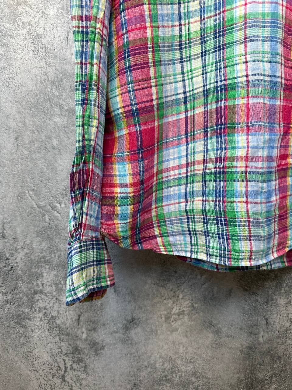 Linea Polo Ralph Lauren Vintage 100% Linen Shirt Plaid Size US XL / EU 56 / 4 - 6 Thumbnail