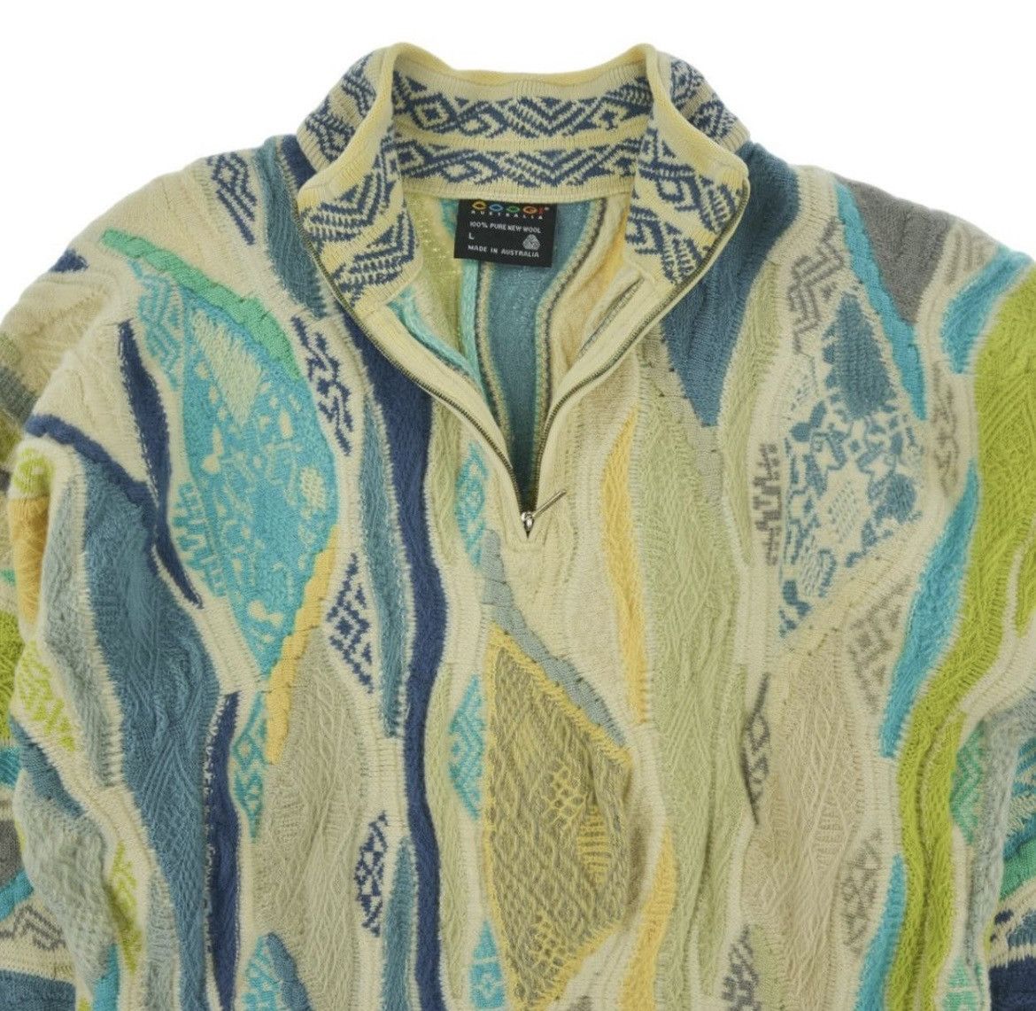 Coogi Knit half zip Coogi thick wool rare Size US M / EU 48-50 / 2 - 3 Thumbnail