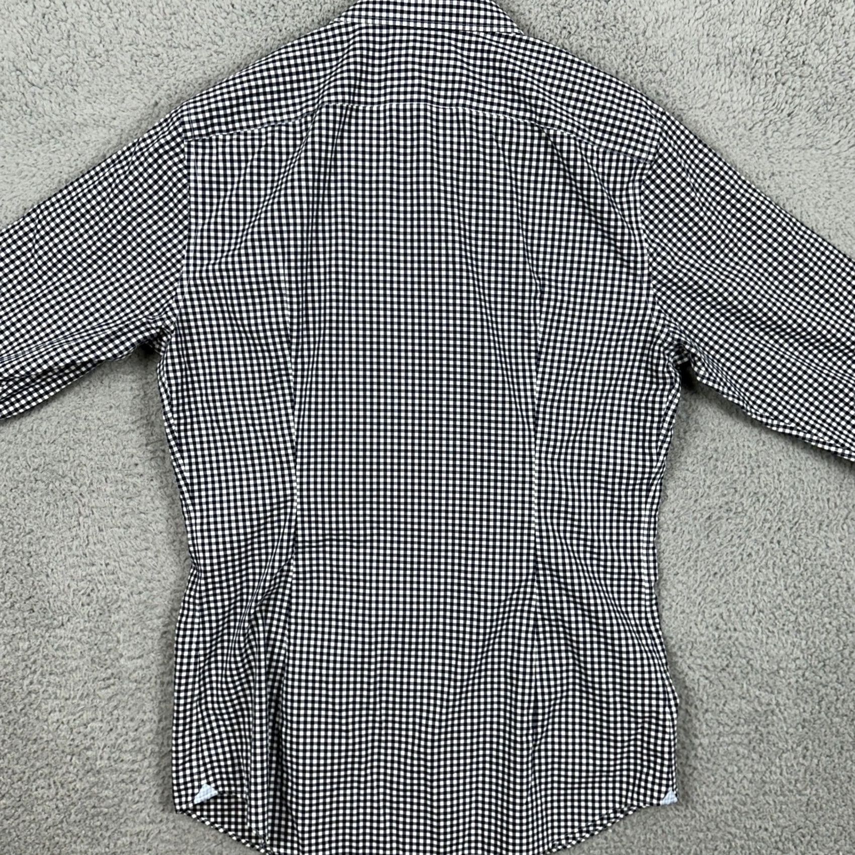 Banana Republic Banana Republic Shirt Button-Up Men Medium Blue White Check Cotton Stretch Grant Size US M / EU 48-50 / 2 - 3 Thumbnail