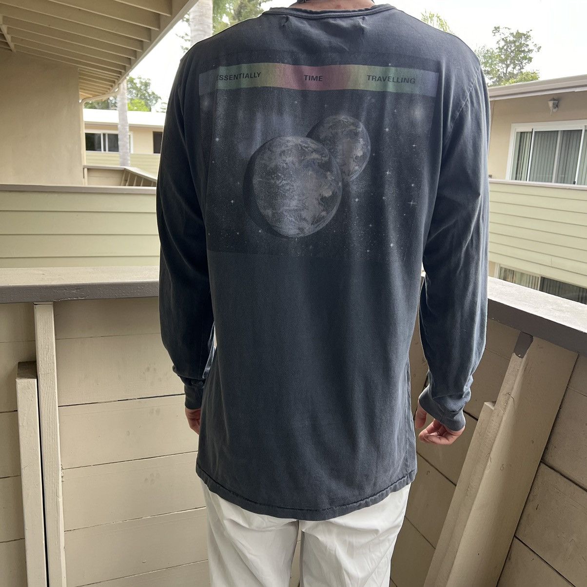 image of Off White Off-White Long Sleeve T-Shirt in Grey, Men's (Size XL)
