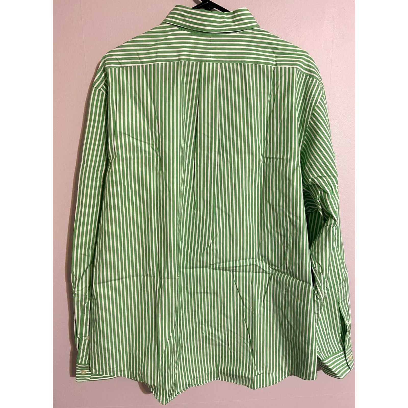 Polo Ralph Lauren Polo Ralph Lauren Golf Shirt Button Up Green Stripe Custom Fit Mens 2XL Casual Size US XXL / EU 58 / 5 - 4 Thumbnail
