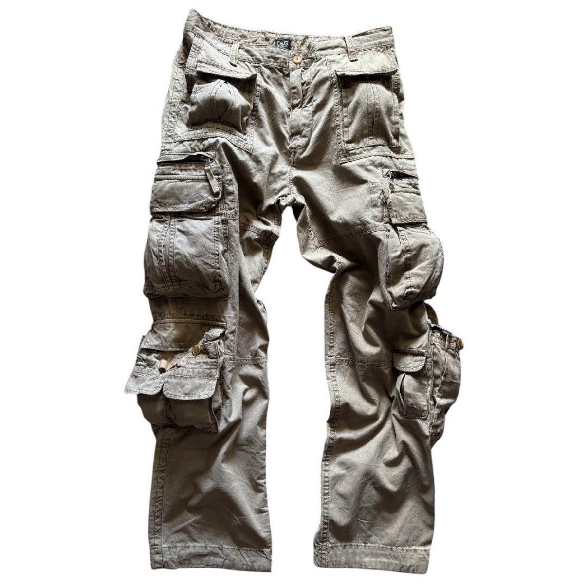 Dolce & Gabbana AW05 Dolce & Gabbana 3D Multi Pocket Reinforced Cargo Pants Size US 34 / EU 50 - 2 Thumbnail