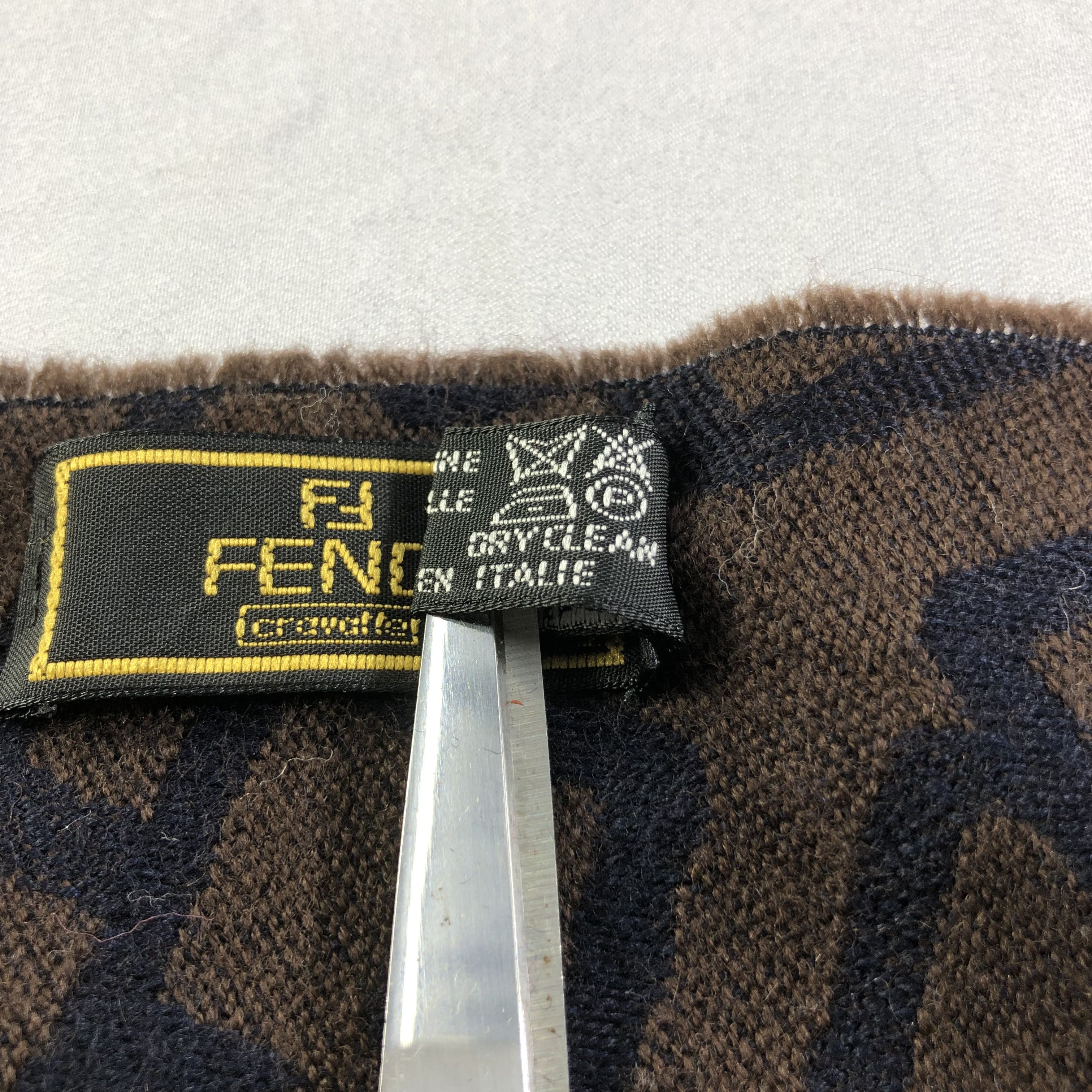 Fendi Fendi Monogram Wool Scarf Muffler Neckwear V2302 Size ONE SIZE - 5 Thumbnail