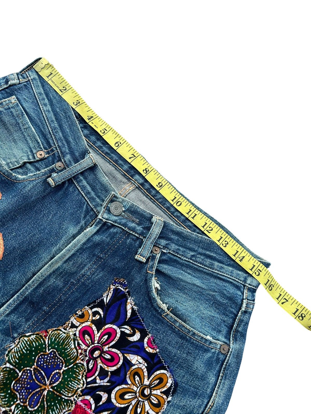 Kapital Kapital Selvedge Jeans Patchwork Hippies Rework Insane Denim Size US 31 - 18 Thumbnail