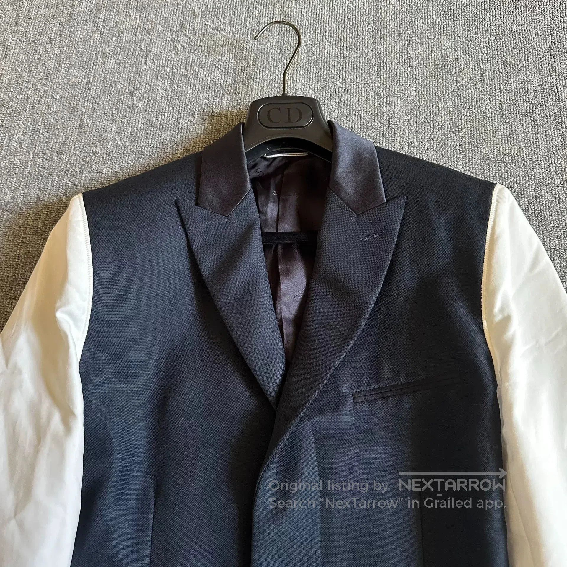 Dior Dior Navy Blue Patchwork Short Blazer. Size US M / EU 48-50 / 2 - 2 Thumbnail