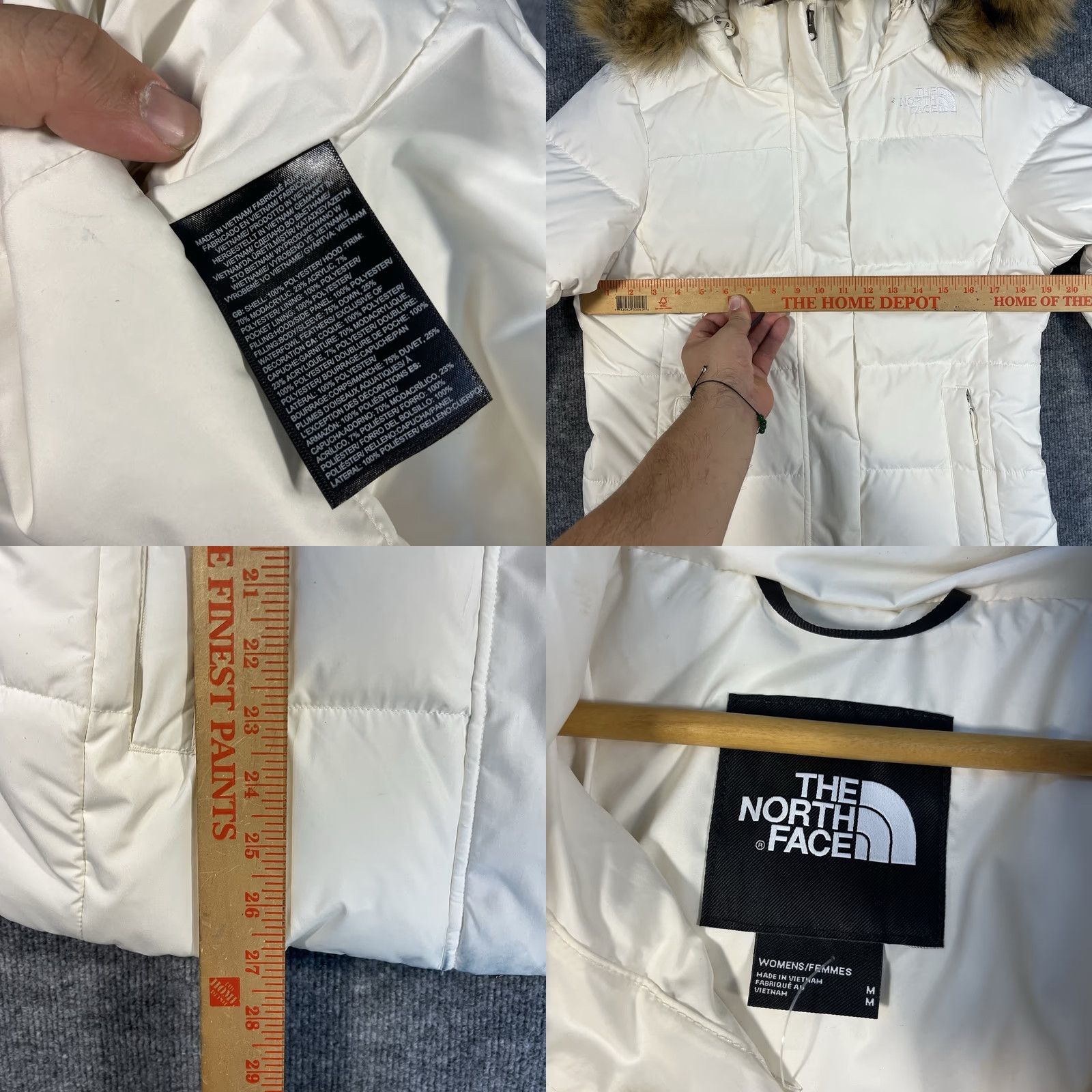 The North Face VINTAGE? The North Face Gotham Jacket Women’s M White Down Faux Fur Hood Parka Women M White Gotham Jacket 550 Down W/Faux Fur Hood White Size M / US 6-8 / IT 42-44 - 8 Thumbnail