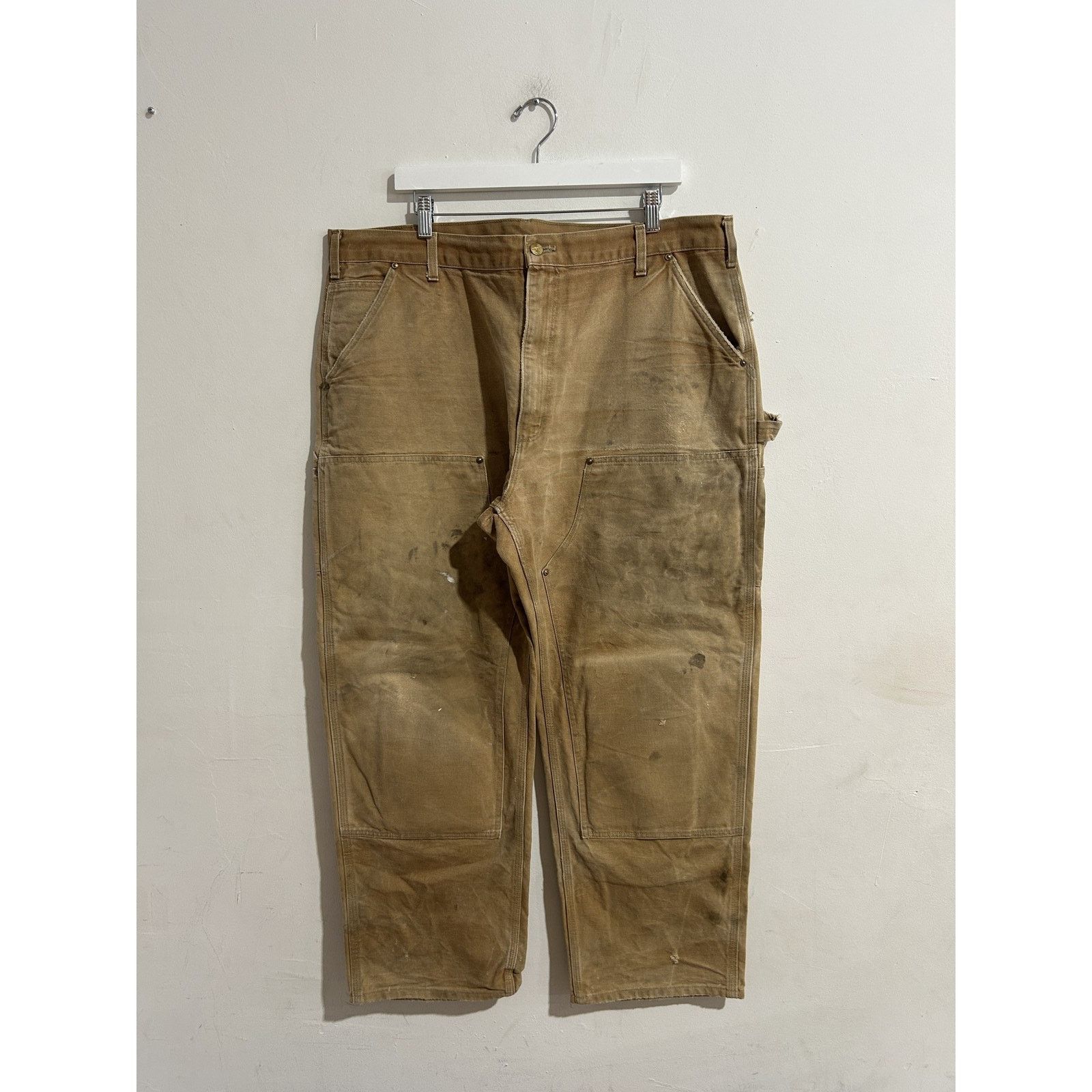 Carhartt CARHARTT KHAKI FADED DOUBLE KNEE SIZE 40 MADE IN USA Size US 40 / EU 56 - 1 Thumbnail