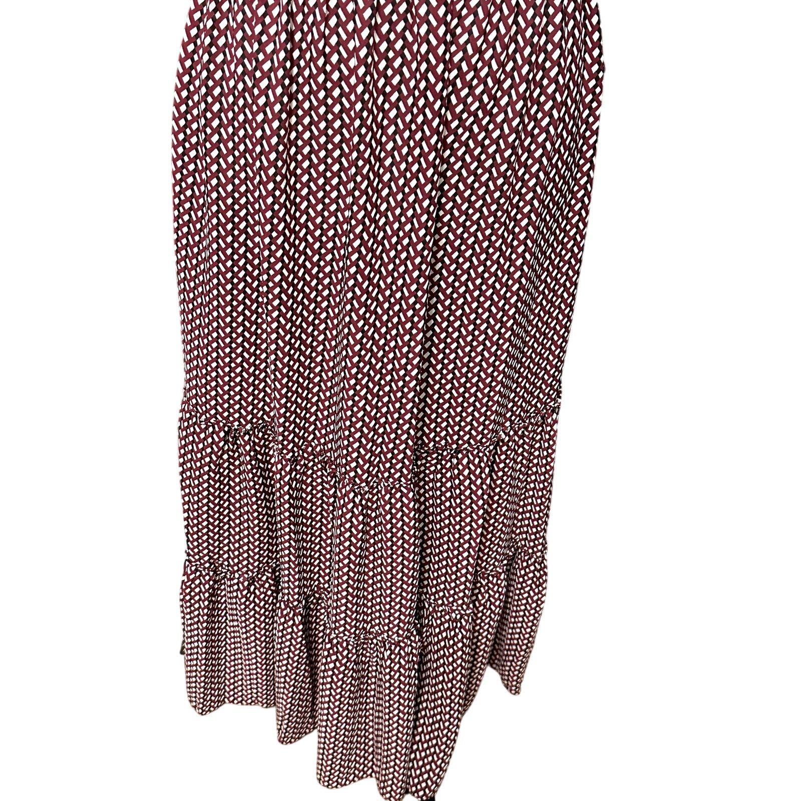 Other Max Studio Maxi Dress Geometric Tie-Neck Multicolor S NWT Size S / US 4 / IT 40 - 4 Thumbnail