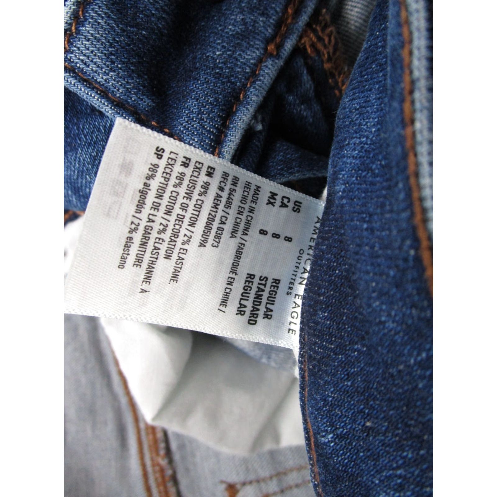 American Eagle Outfitters American Eagle Outfitters Jegging Jeans Distressed High Rise 8 Blue Denim Women Fashion 5-Pocket Stretch - dx Size 30" / US 8 / IT 44 - 7 Thumbnail