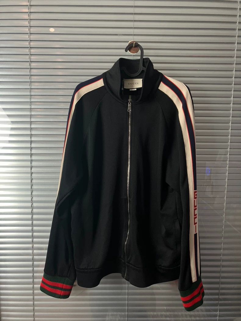 Gucci Gucci Black Logo Track Jacket Size US L / EU 52-54 / 3 - 1 Thumbnail