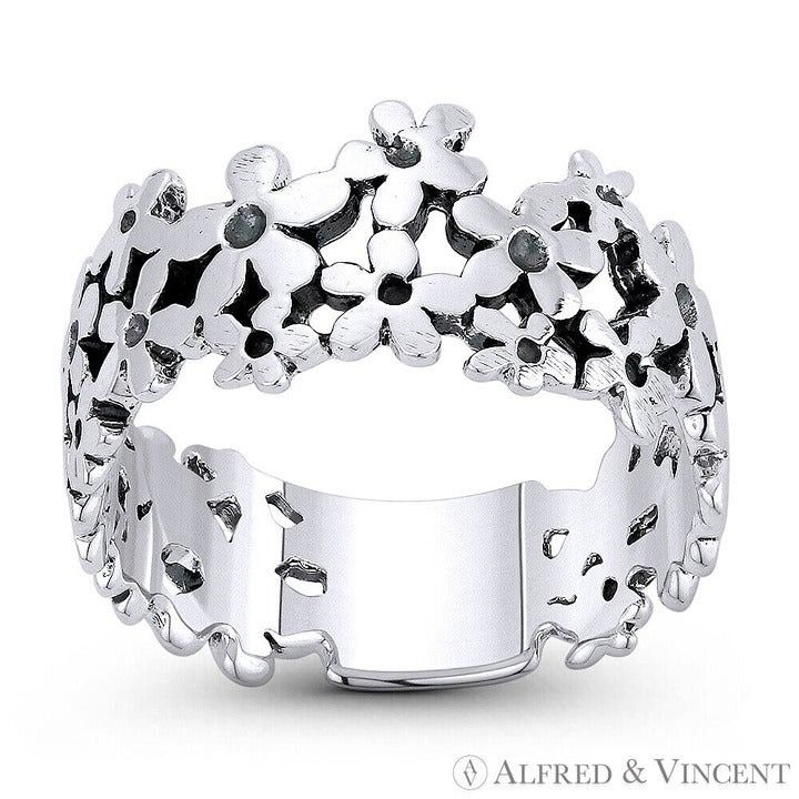 Other Daisy Flower Charm Band Boho Stackable Ring Size 8 Size ONE SIZE - 1 Preview