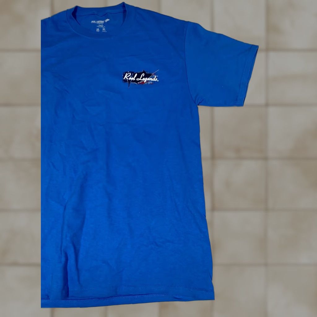 Vintage Reel Legends Shirt mens Medium blue from sea to shining sea Size US M / EU 48-50 / 2 - 1 Thumbnail