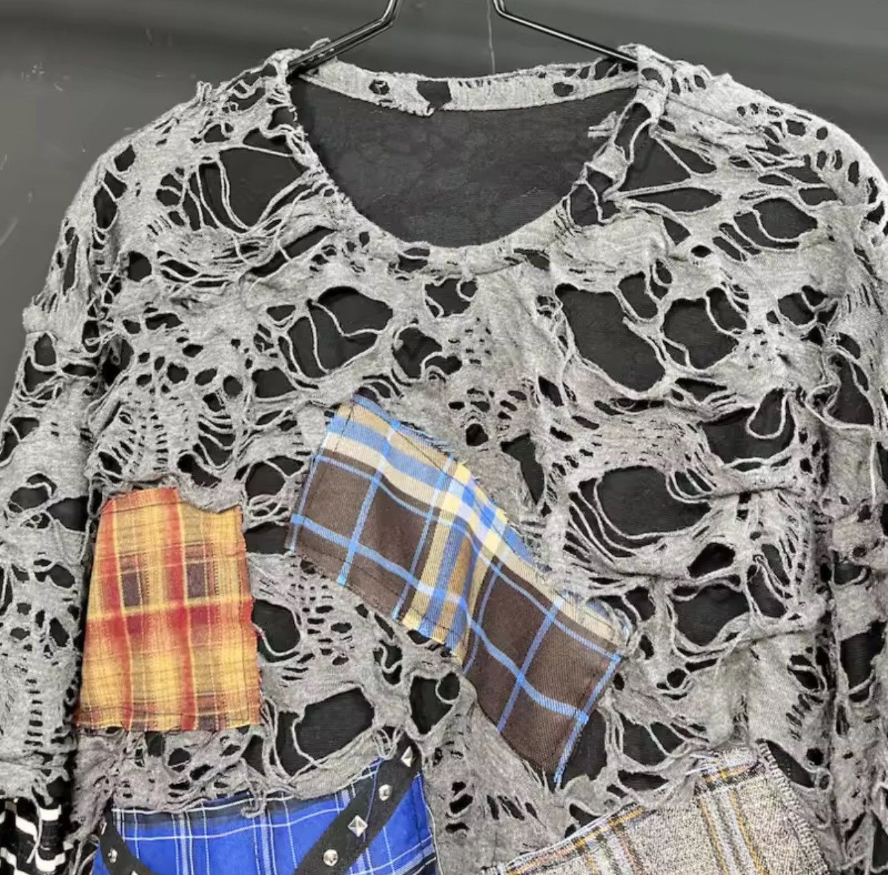 Other Streetwear Patchwork Designer Loose Punk Gothic Shirt Size US L / EU 52-54 / 3 - 3 Thumbnail