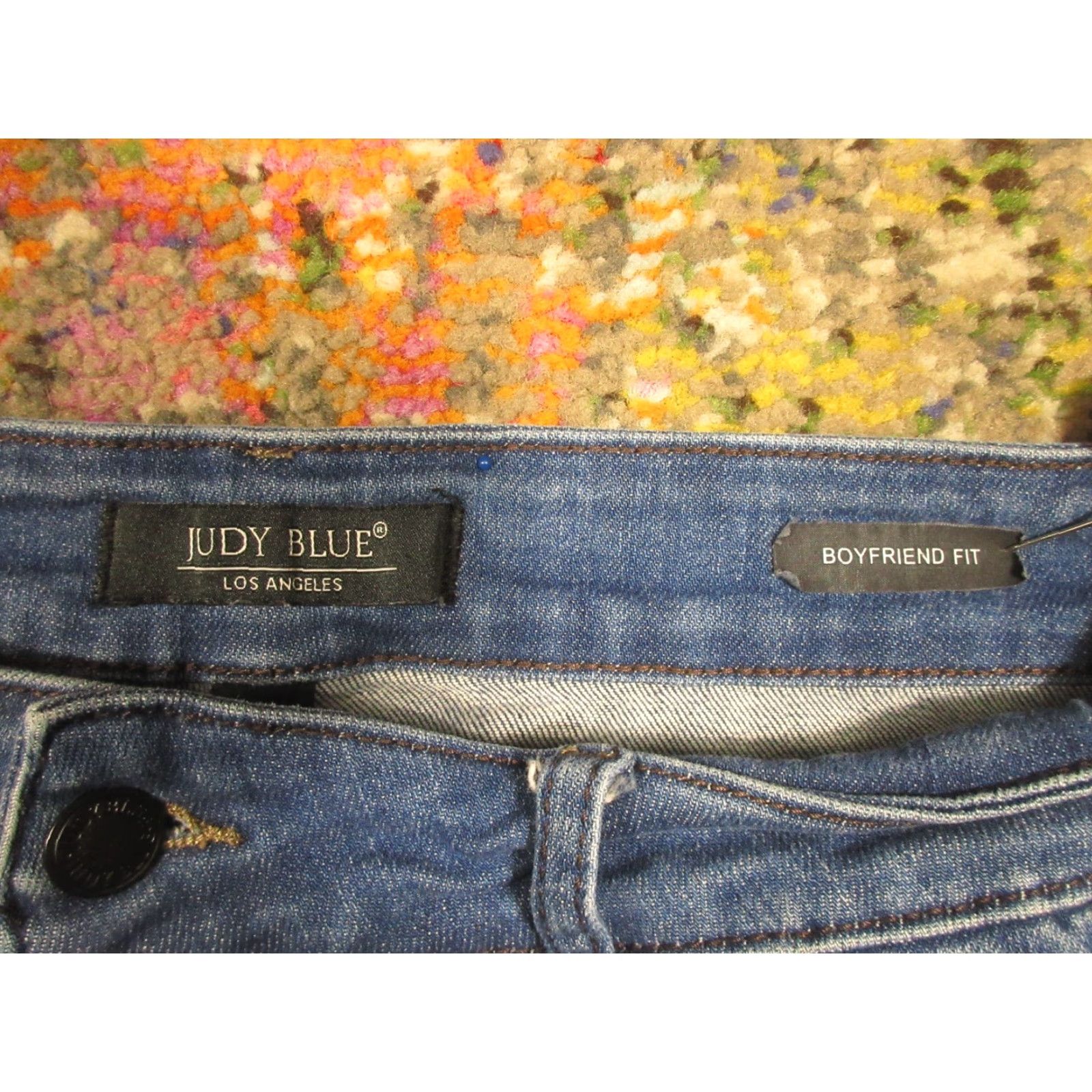 Denime Judy Blue Jeans Womens Boyfriend Fit 14W 30x29 Stretch Denim Distressed Size 30" / US 8 / IT 44 - 3 Thumbnail