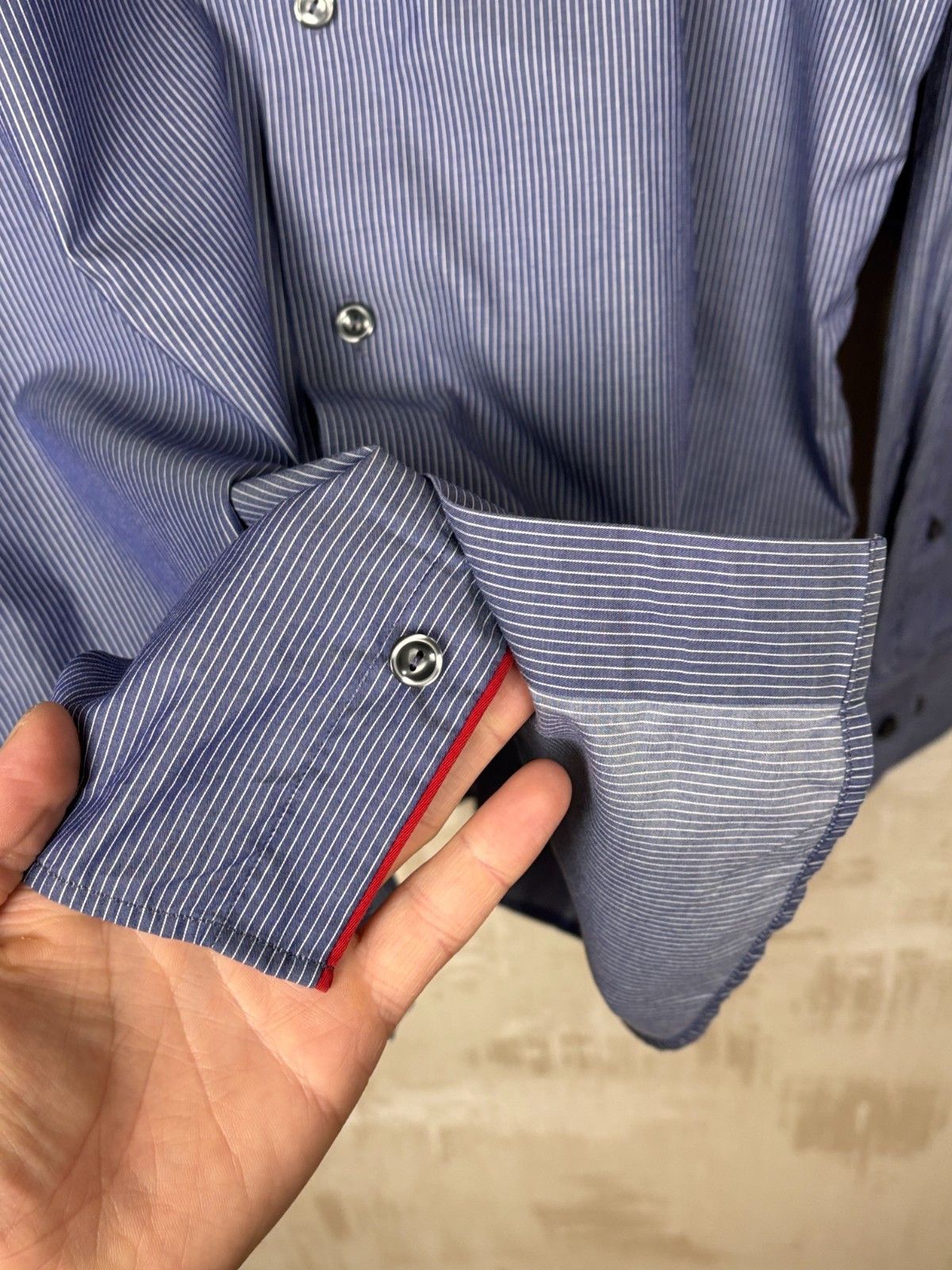 Eton Eton Contemporary Striped Long Sleeve Dress Shirt Size US L / EU 52-54 / 3 - 7 Thumbnail