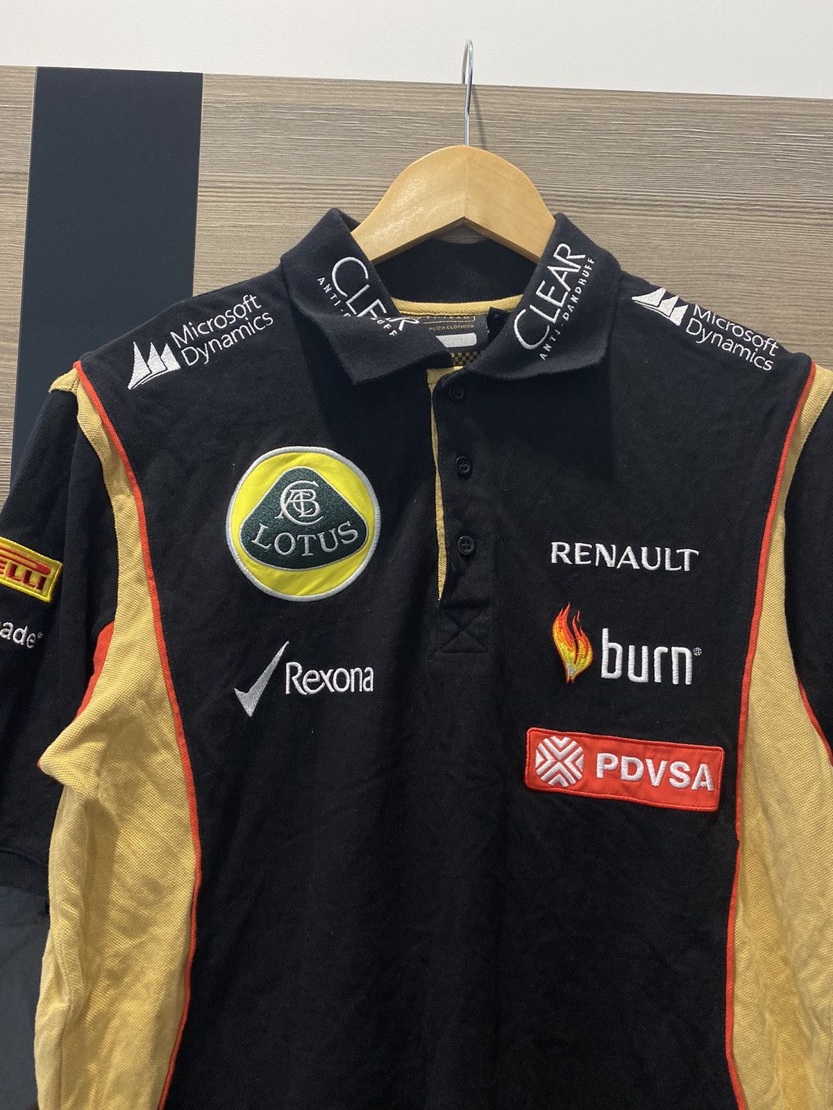 Formula 1 × Vintage Vintage Lotus Renault Formula 1 Racing Polo Romain Grosjan Size US S / EU 44-46 / 1 - 4 Thumbnail