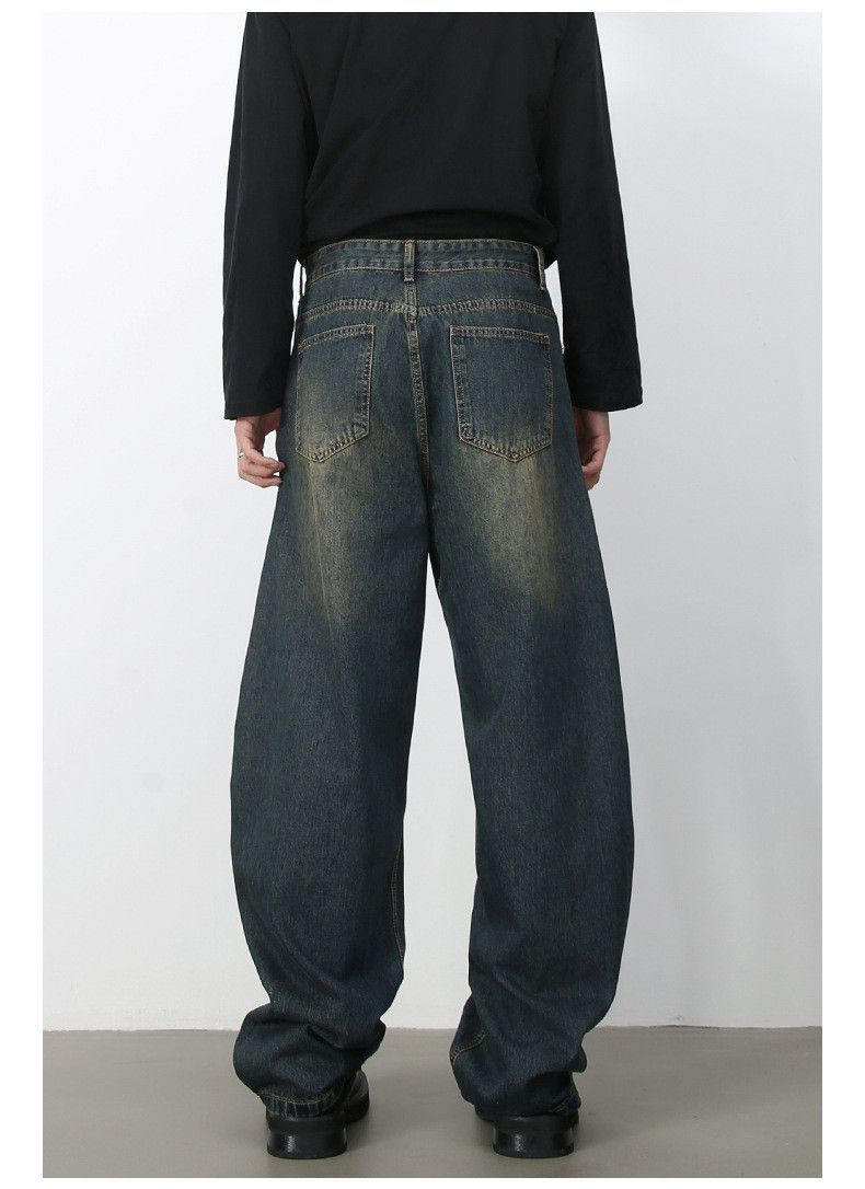 Japanese Brand × Jean American retro men's loose straight washed scimitar jeans Size US 32 / EU 48 - 4 Thumbnail