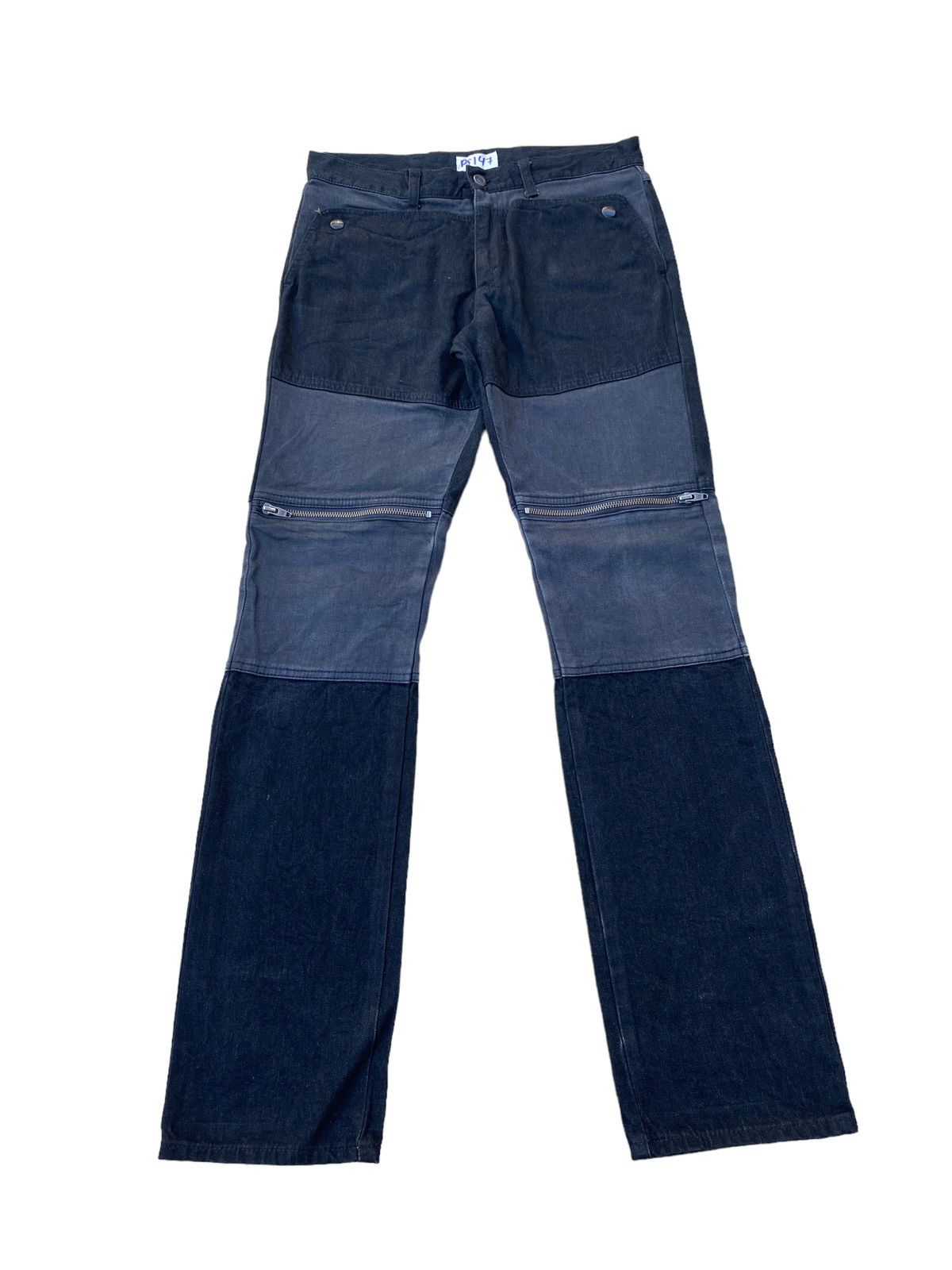 N.Hoolywood N.HOOLYWOOD Compile Panel Zipper Biker Denim - Made in Japan Size US 29 - 1 Thumbnail