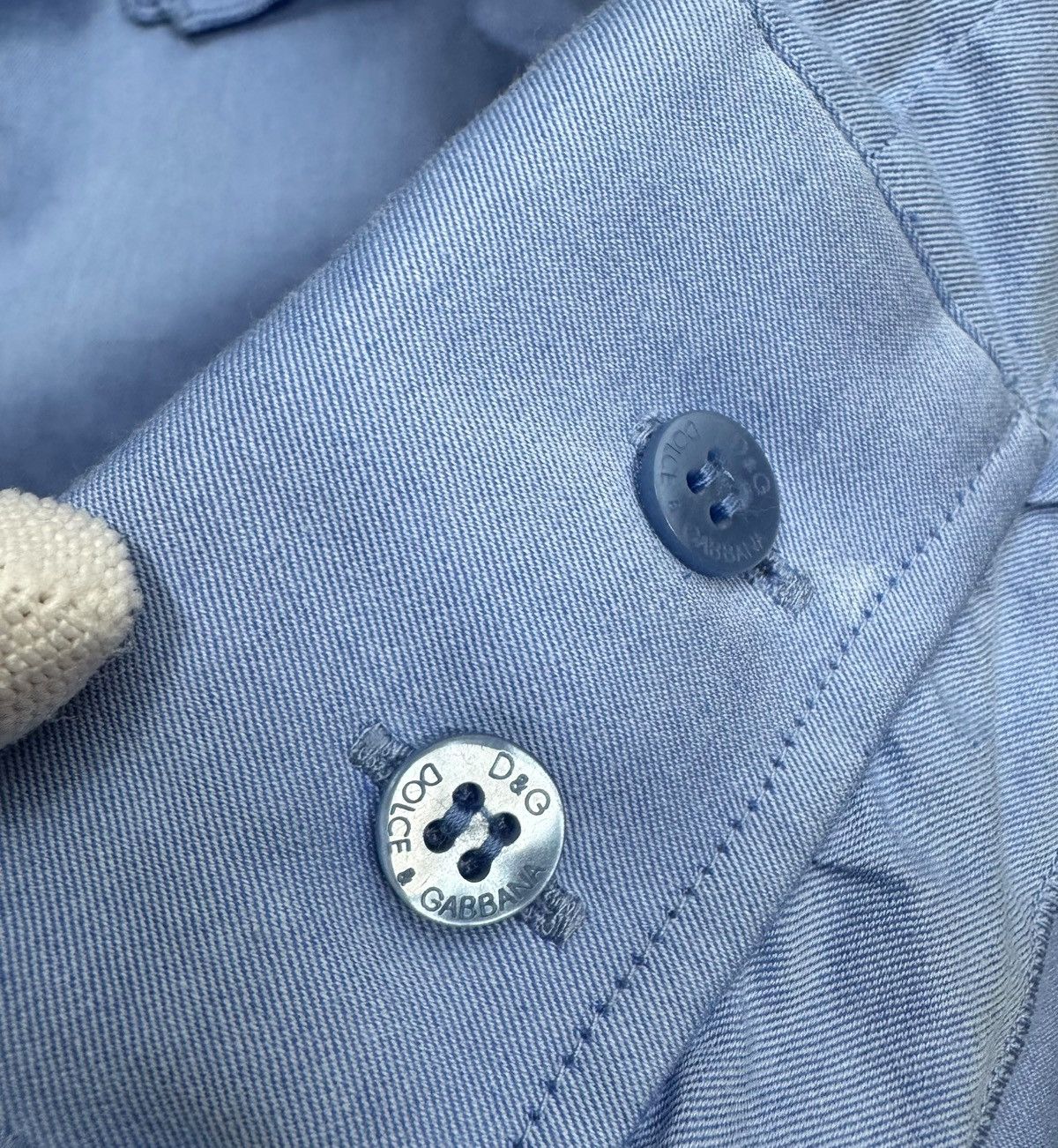 Dolce & Gabbana Dolce & Gabbana Blue Blouse Shirt Button Up Ruffled size 40 Size S / US 4 / IT 40 - 12 Thumbnail