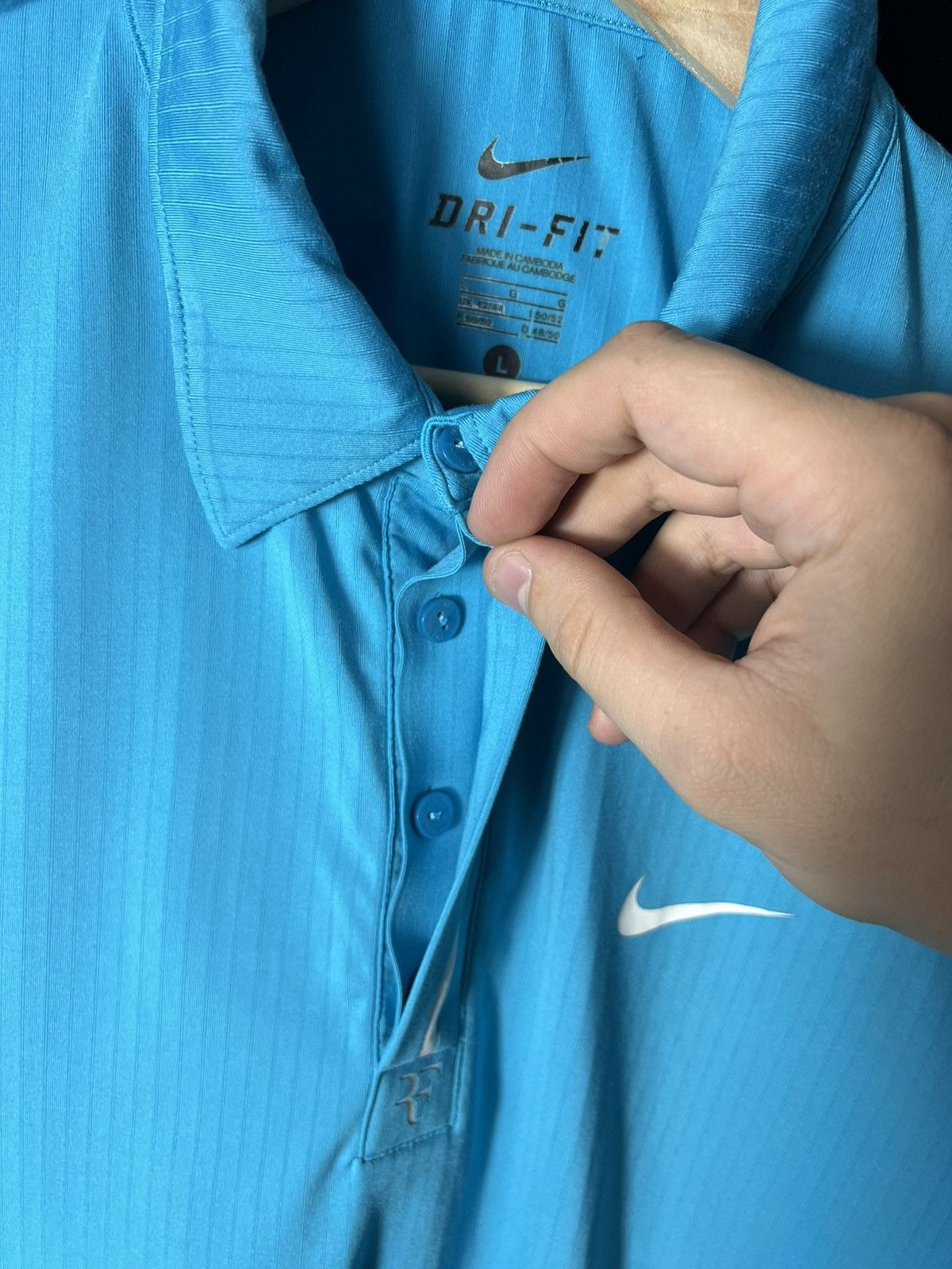 Nike 🎾 Nike Roger Federer DryFit Polo Shirts Australian Open 2010 Size US L / EU 52-54 / 3 - 14 Thumbnail