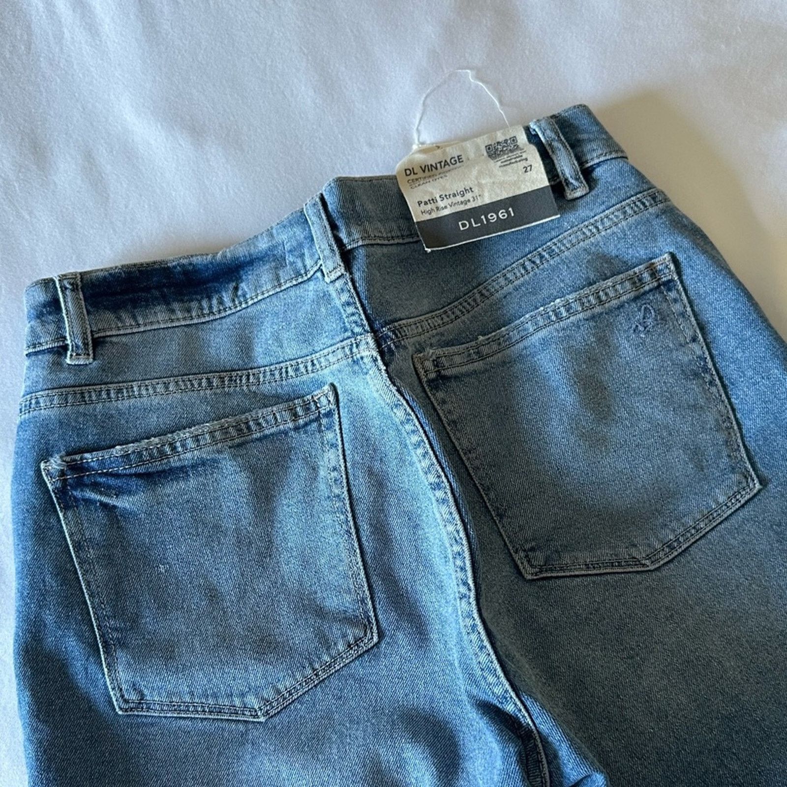 DL1961 NEW DL1961 Patti Straight High Rise Jeans Raw Sz 27 $209 Size 27" / US 4 / IT 40 - 13 Thumbnail