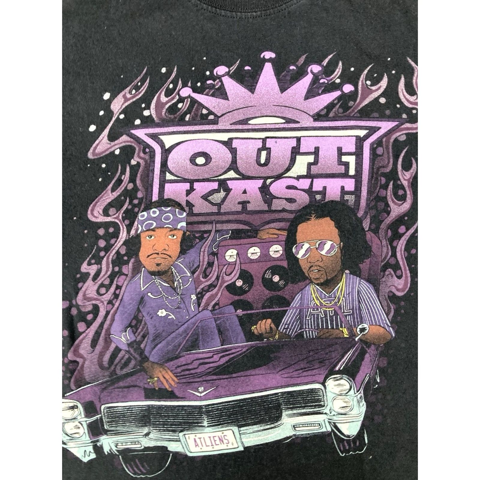 Vintage Outkast T-shirt Women Small Black Short Sleeve Crew Neck Pullover T-Shirt Hip Hop Music Retro Casual Shirt Size S / US 4 / IT 40 - 2 Thumbnail