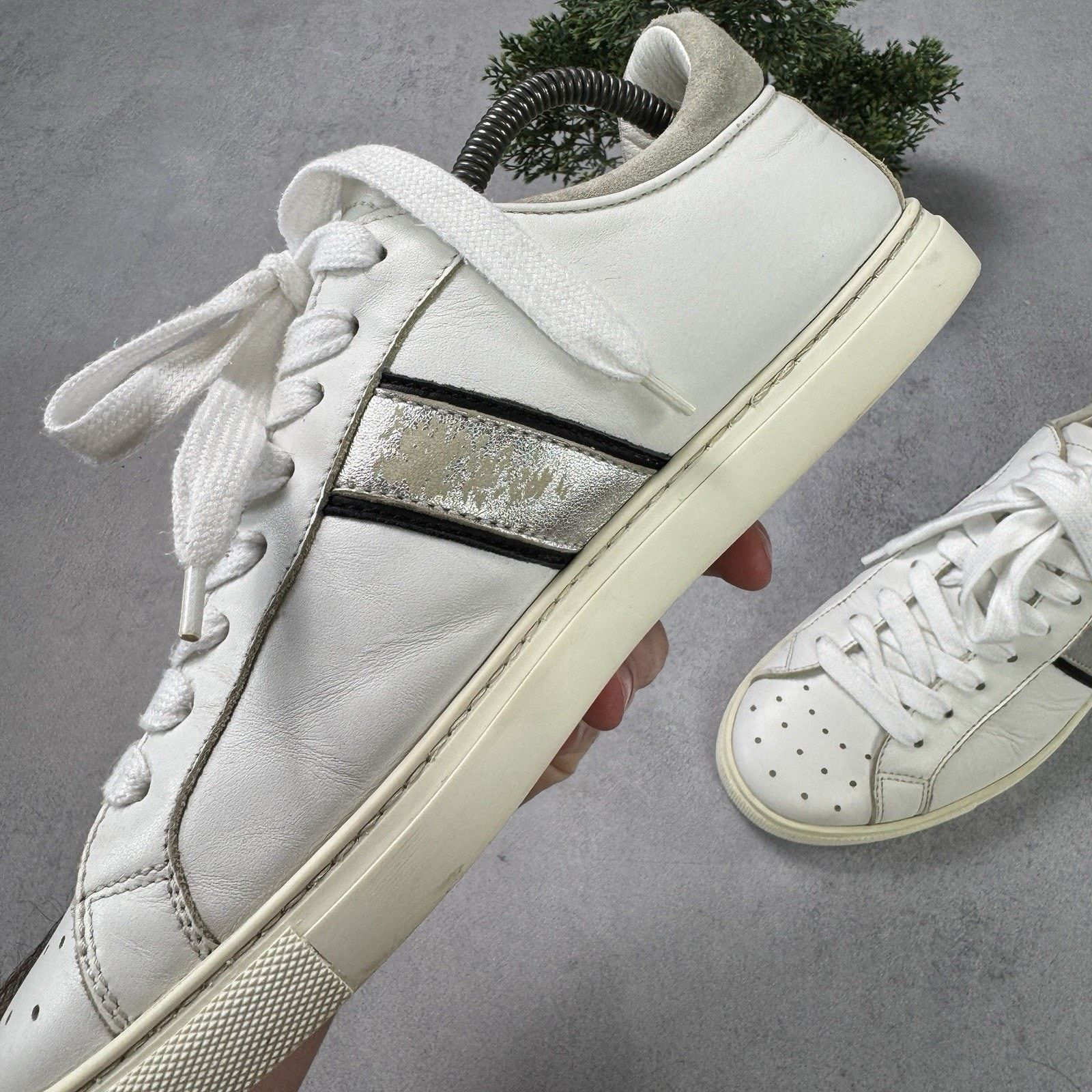 Dsquared2 Dsquared2 White Leather Low Top Sneakers Size 41 US 8 Men Size US 8 / EU 41 - 9 Thumbnail