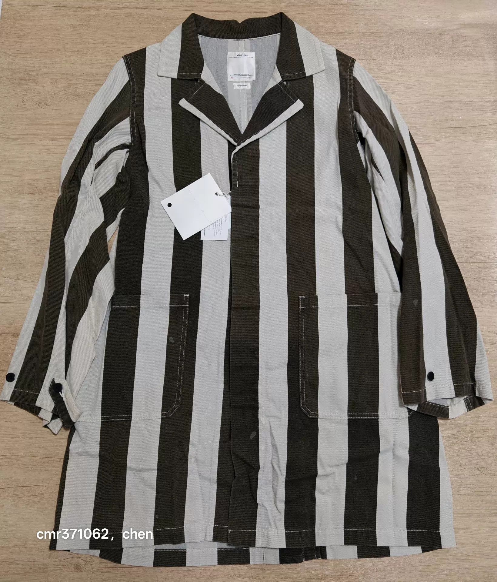 Visvim VISVIM 19SS CECILE SERVICE COAT black1 striped size M Size US M / EU 48-50 / 2 - 1 Thumbnail
