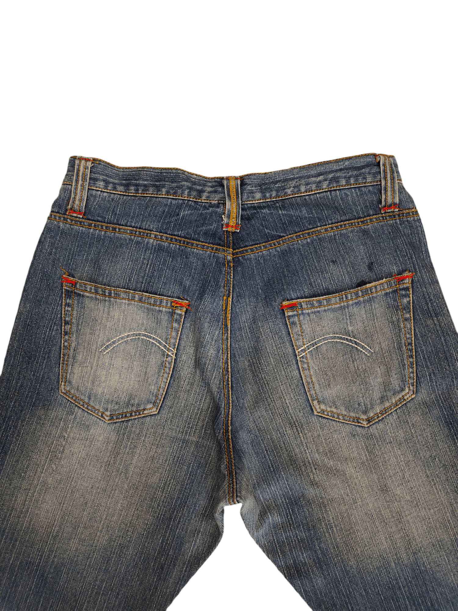 If Six Was Nine Flare Jeans Six Star Clawmark Distress Faded Denim Bootcut Size US 32 / EU 48 - 13 Thumbnail