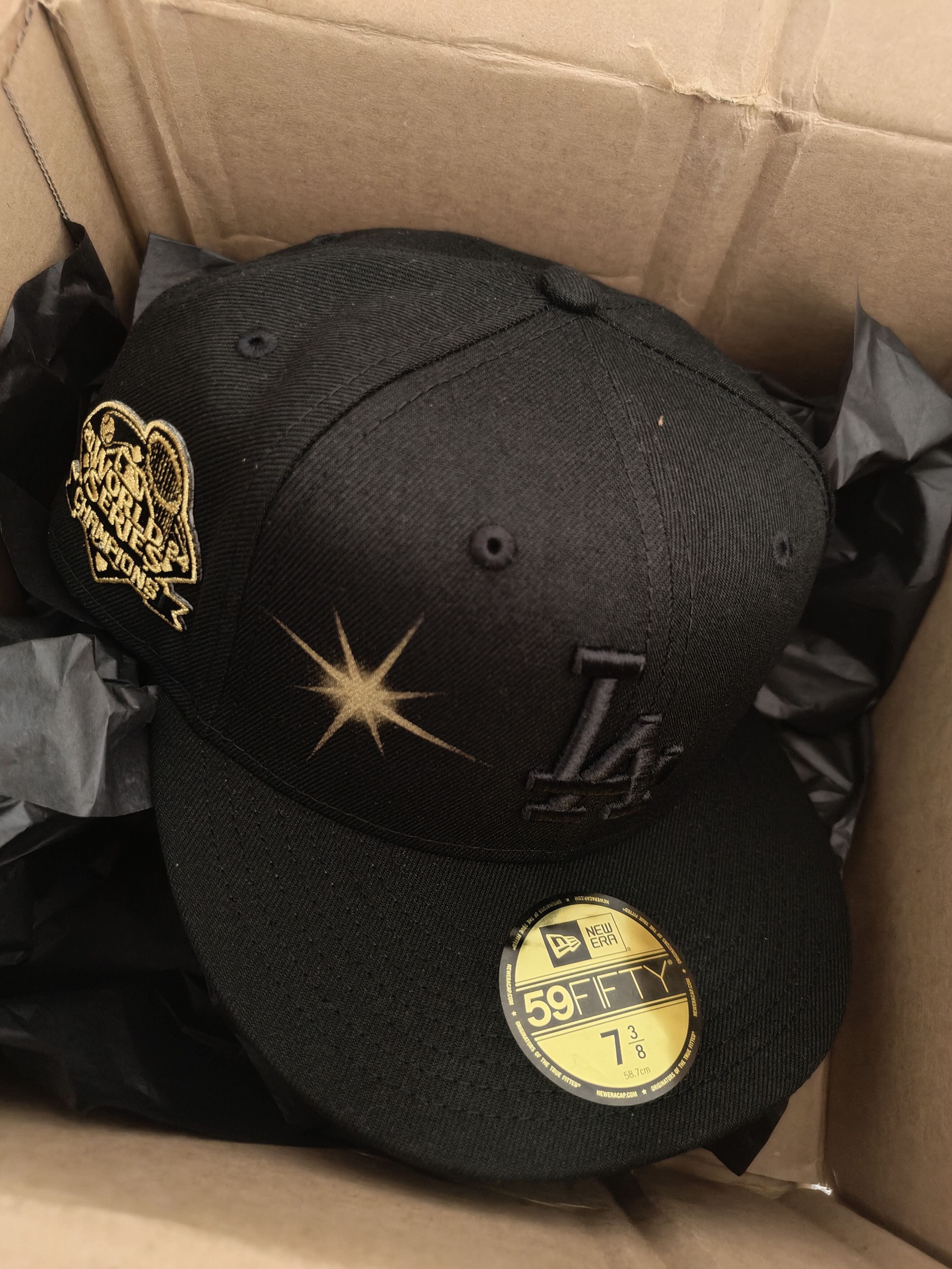 Ay El Ay En Los Angeles Dodgers LA Black New Era Fitted Hat