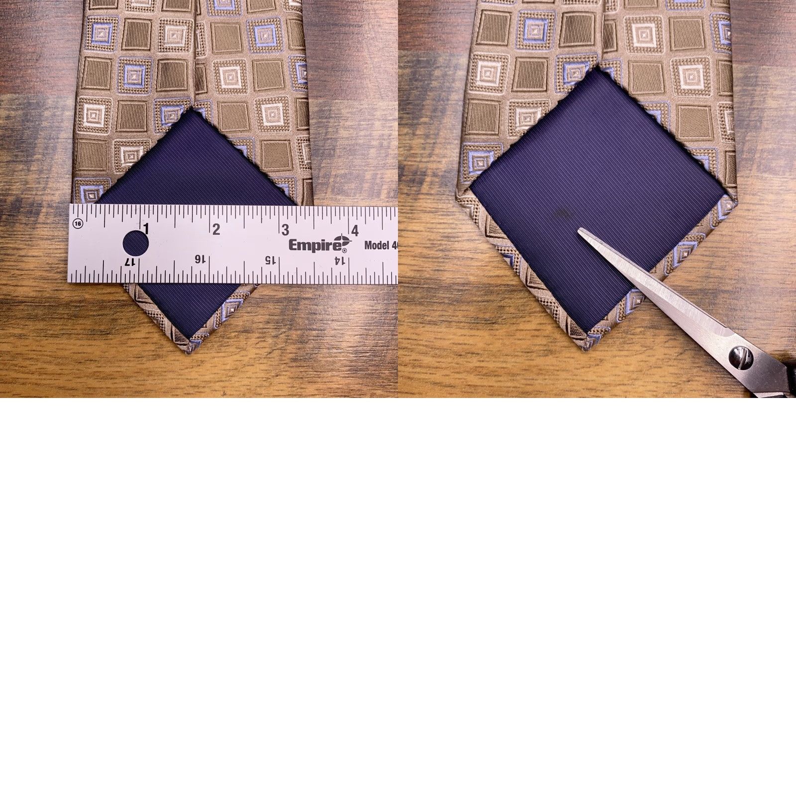 Joseph Abboud Joseph Abboud Silk Tie Geometric Tan Brown Squares Wedding Pointed 57"-60" One Size Men Stain Inside Lining Adjustable Logo New Sequentially Edited Size ONE SIZE - 8 Thumbnail