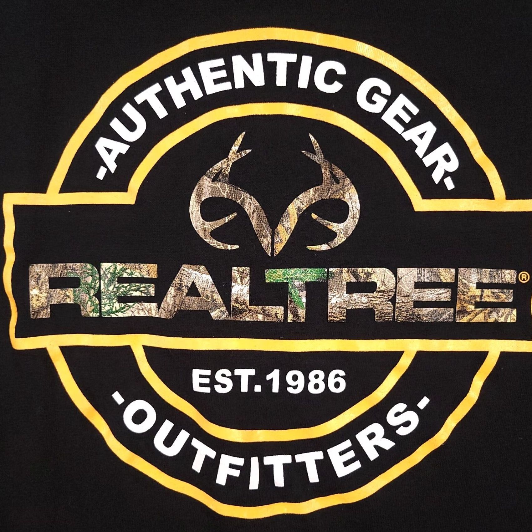 Realtree VINTAGE Realtree by Staghorn Creek Graphic T-Shirt Mens Large Black Logo Shirt Mens L Black Logo Size US L / EU 52-54 / 3 - 4 Thumbnail
