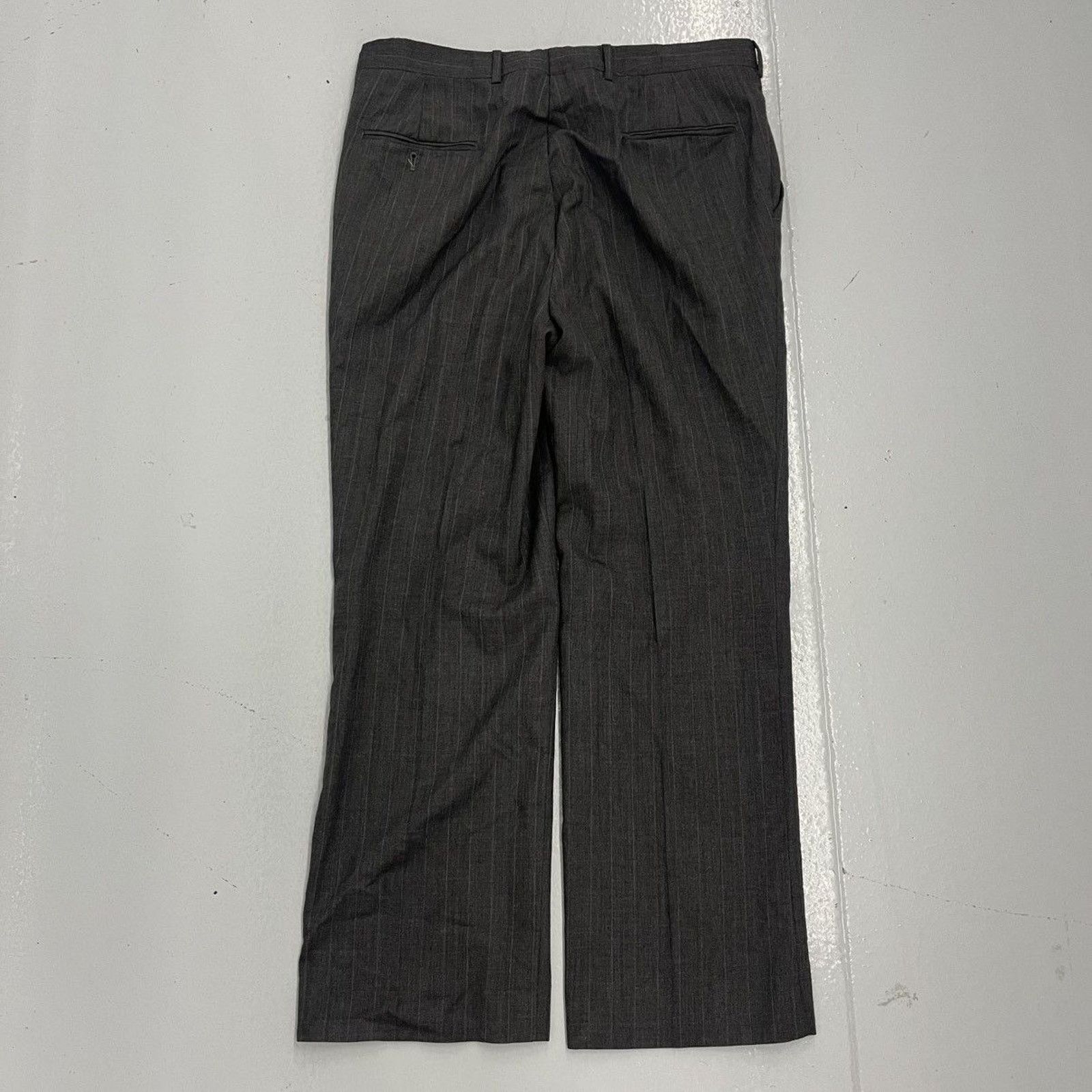 Other Vintage 60s Regal Grey Striped Wool 2-Piece Suit Size 44R - 7 Thumbnail