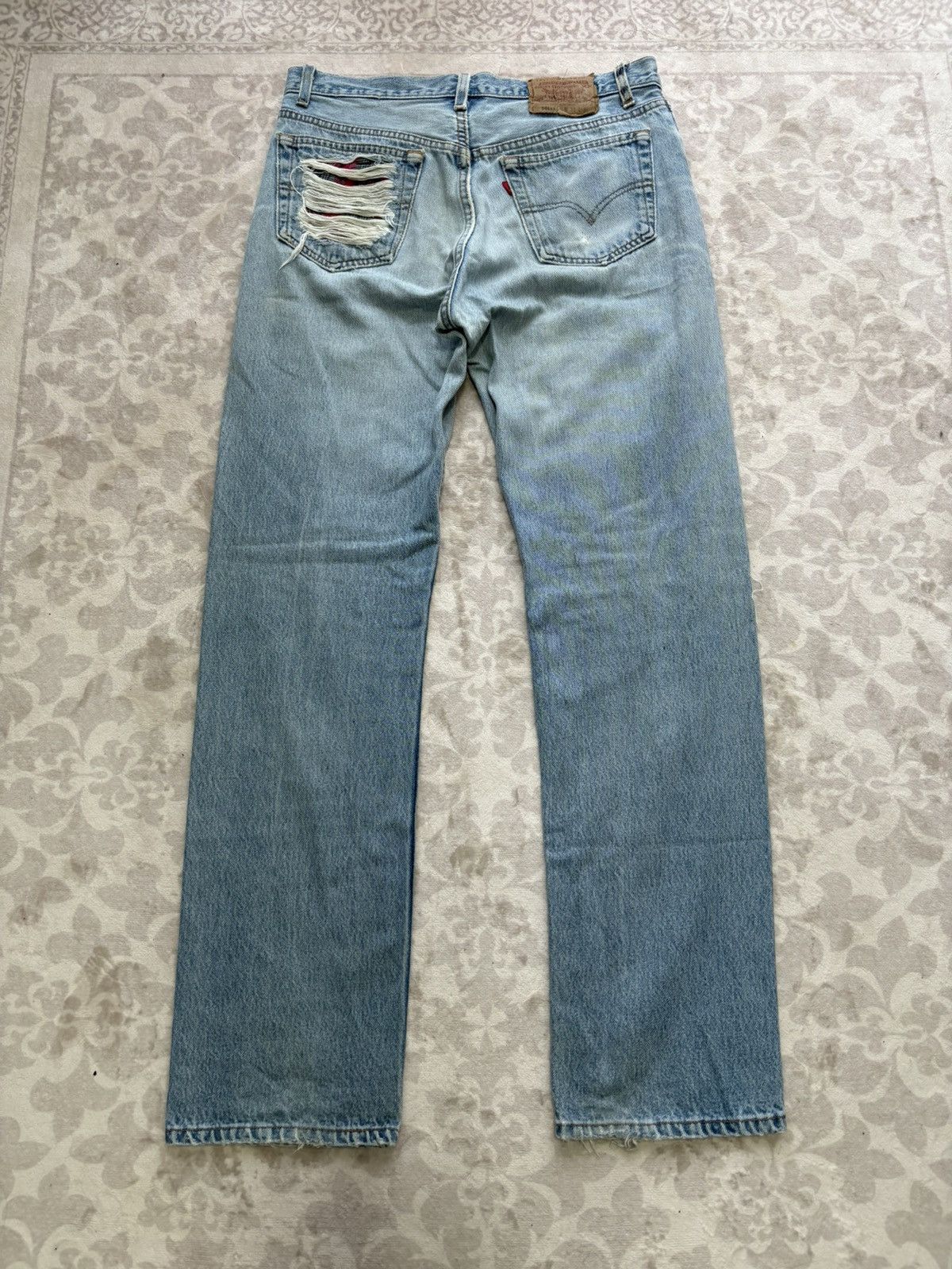 Levi's Vintage Clothing Levis 501XX Distressed Jeans Size US 32 / EU 48 - 2 Thumbnail