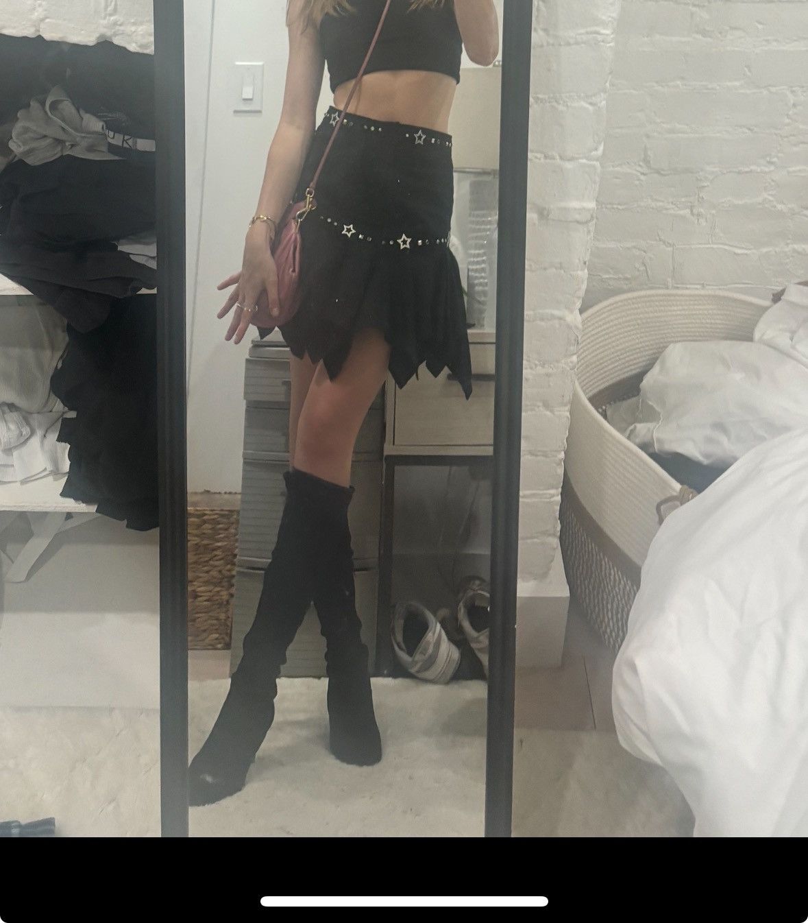 Heaven by Marc Jacobs × Kiko Kostadinov Heaven Marc Jacobs X Kiko Kostadinov Black Embellished Skirt Size 25" / US 0 / IT 36 - 4 Thumbnail