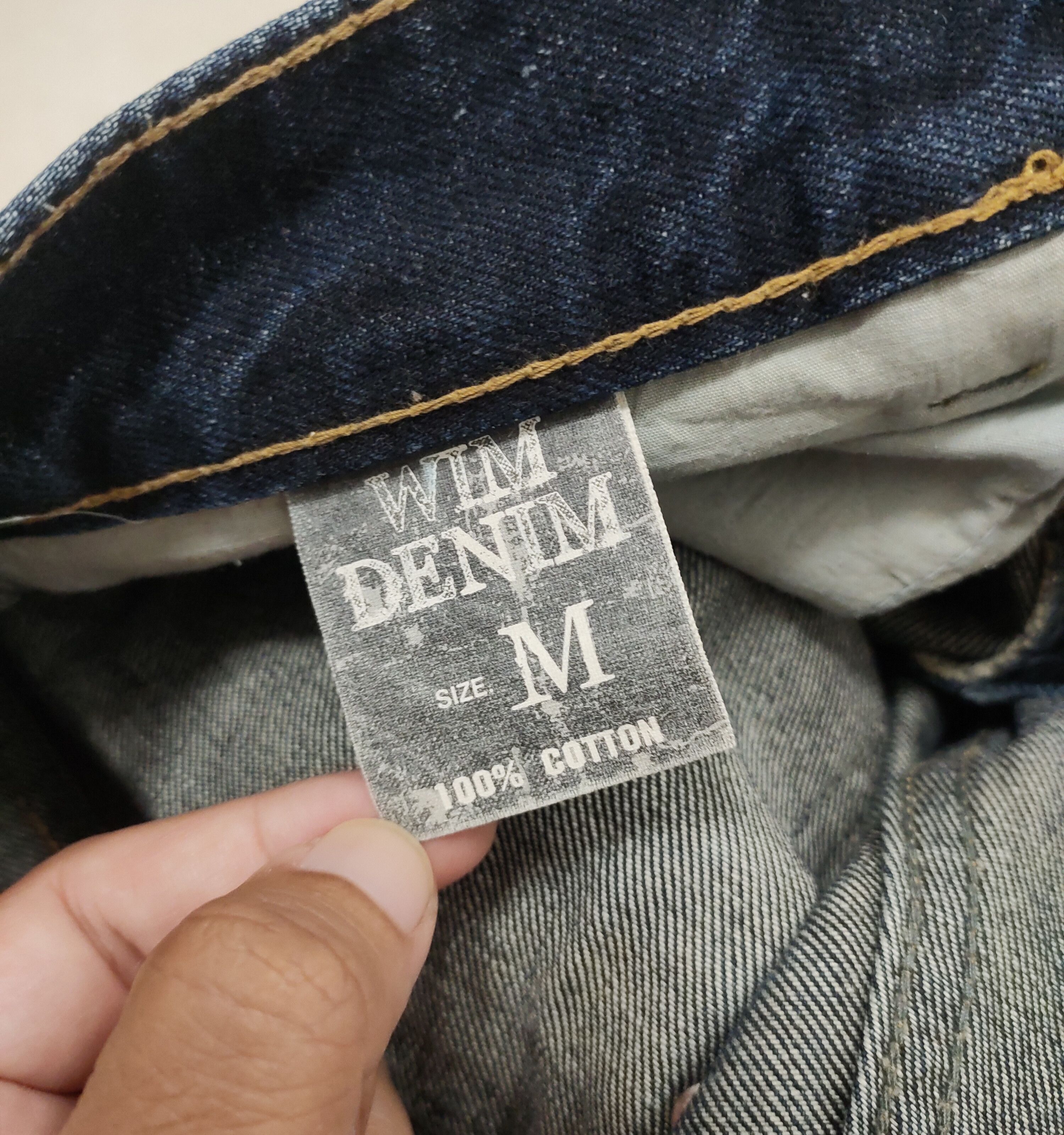 Japanese Brand 💥 Nice Distressed Freestyle Flared Wim Denim 💥 Size US 33 - 10 Thumbnail