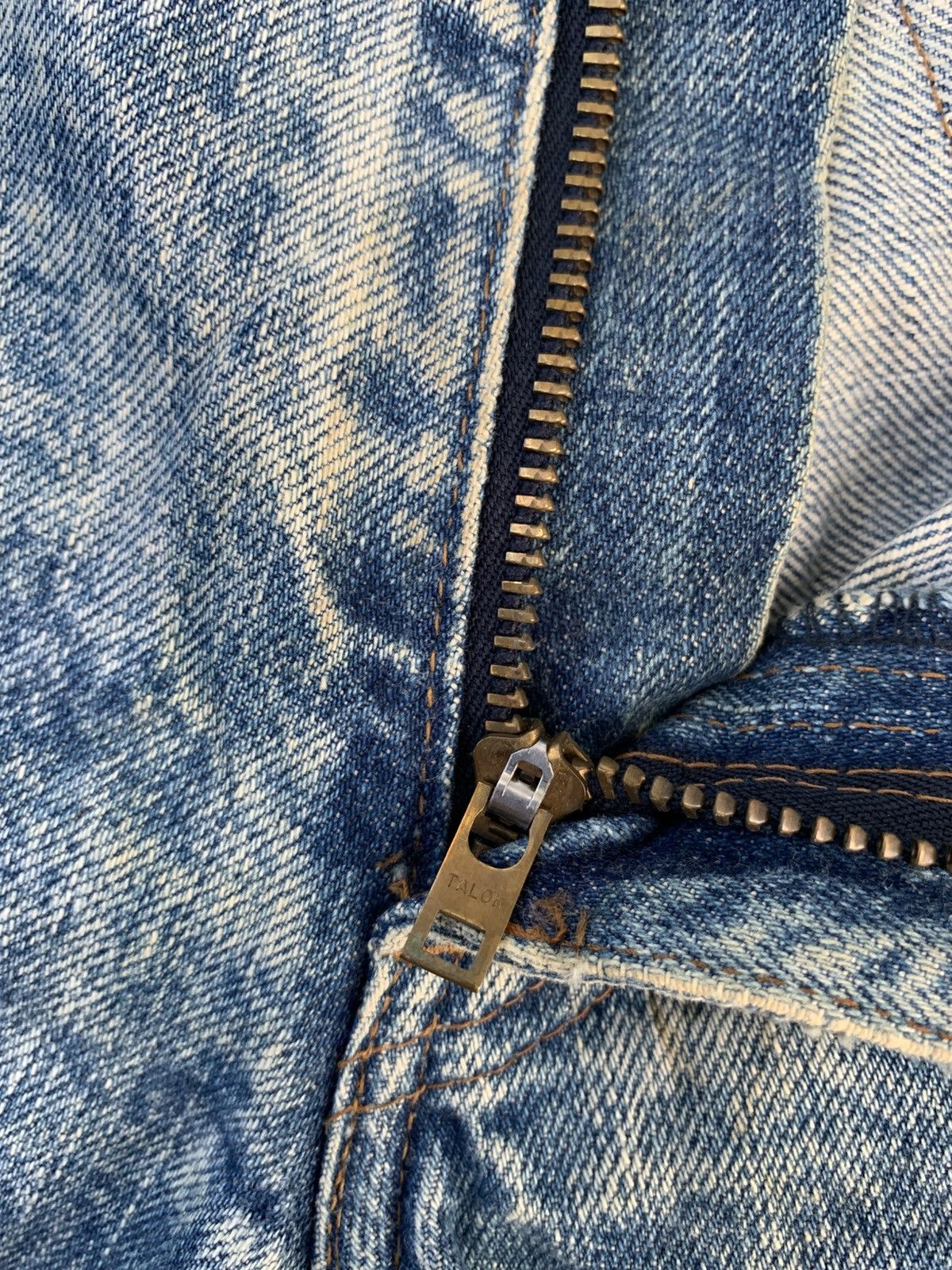 Kapital VINTAGE LEVI'S 502X BIG E SELVEDGE ASIDWASH DISTRESSED DENIM Size US 28 / EU 44 - 14 Thumbnail