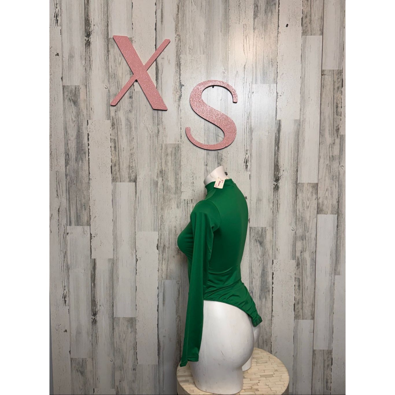 Other Prima Emerald Green High Neck Long Sleeve Bodysuit – Size XS Size XS / US 0-2 / IT 36-38 - 4 Thumbnail