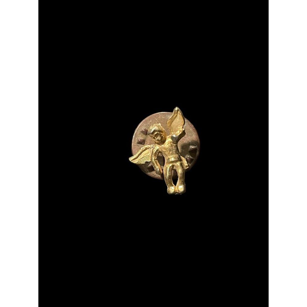 Guardian Angel Vintage Gold Tone Winged Angel Cherub Tie Tack Pin Size ONE SIZE - 1 Thumbnail